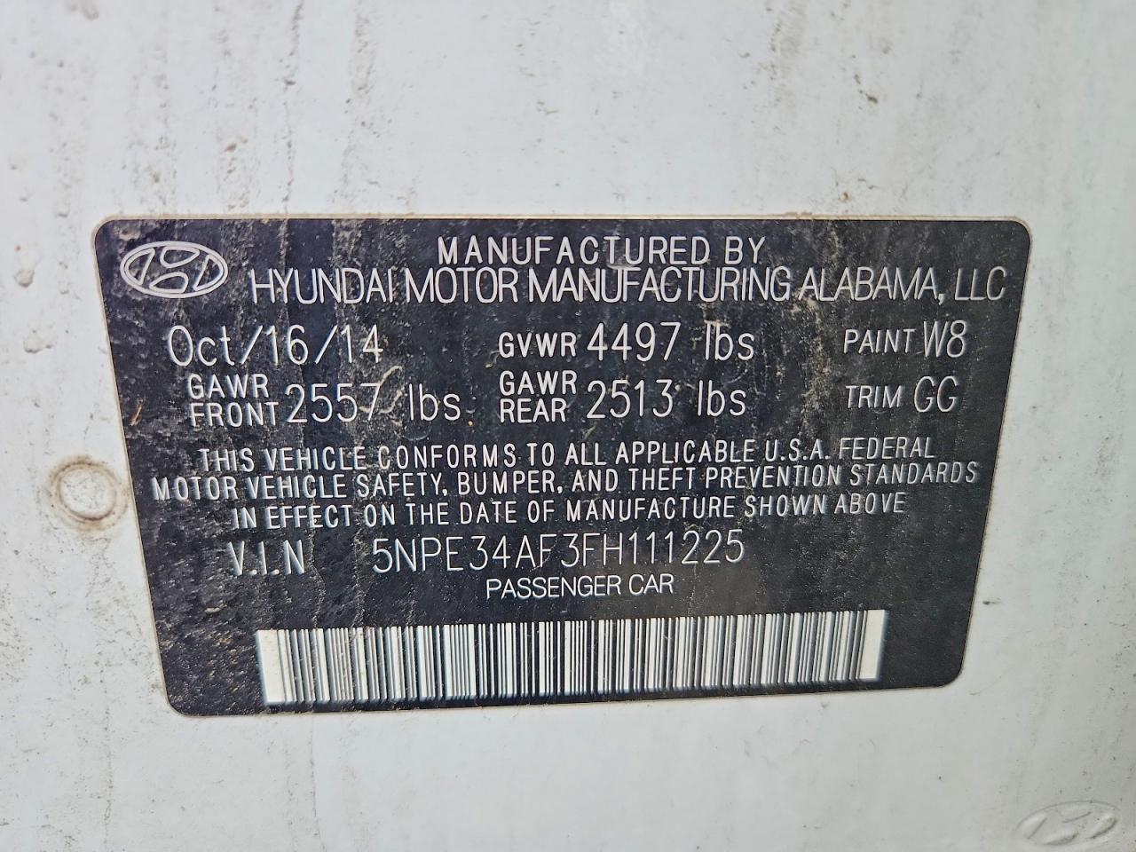 2015 Hyundai Sonata Limited White vin: 5NPE34AF3FH111225