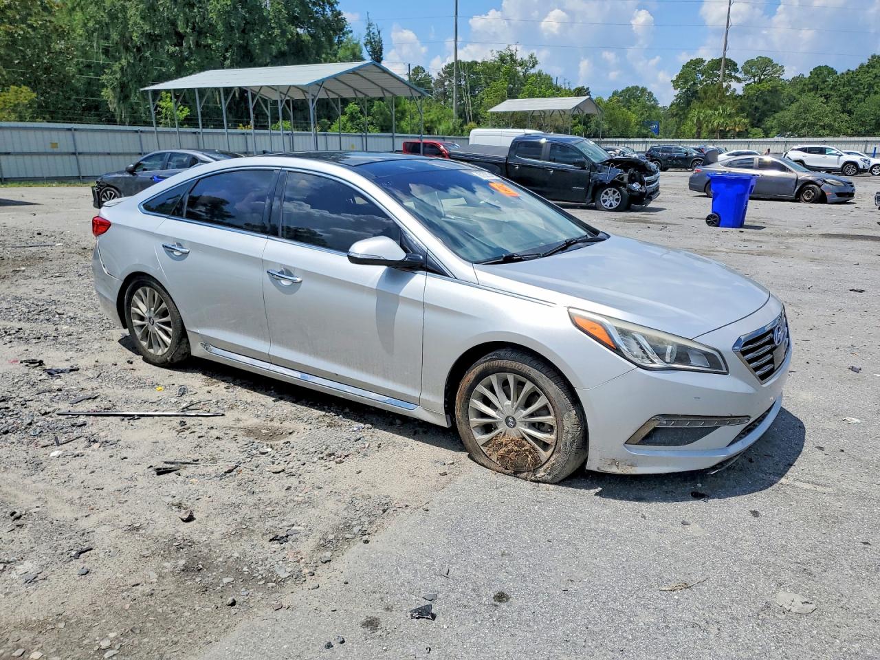 2015 Hyundai Sonata Limited Silver vin: 5NPE34AF3FH114190