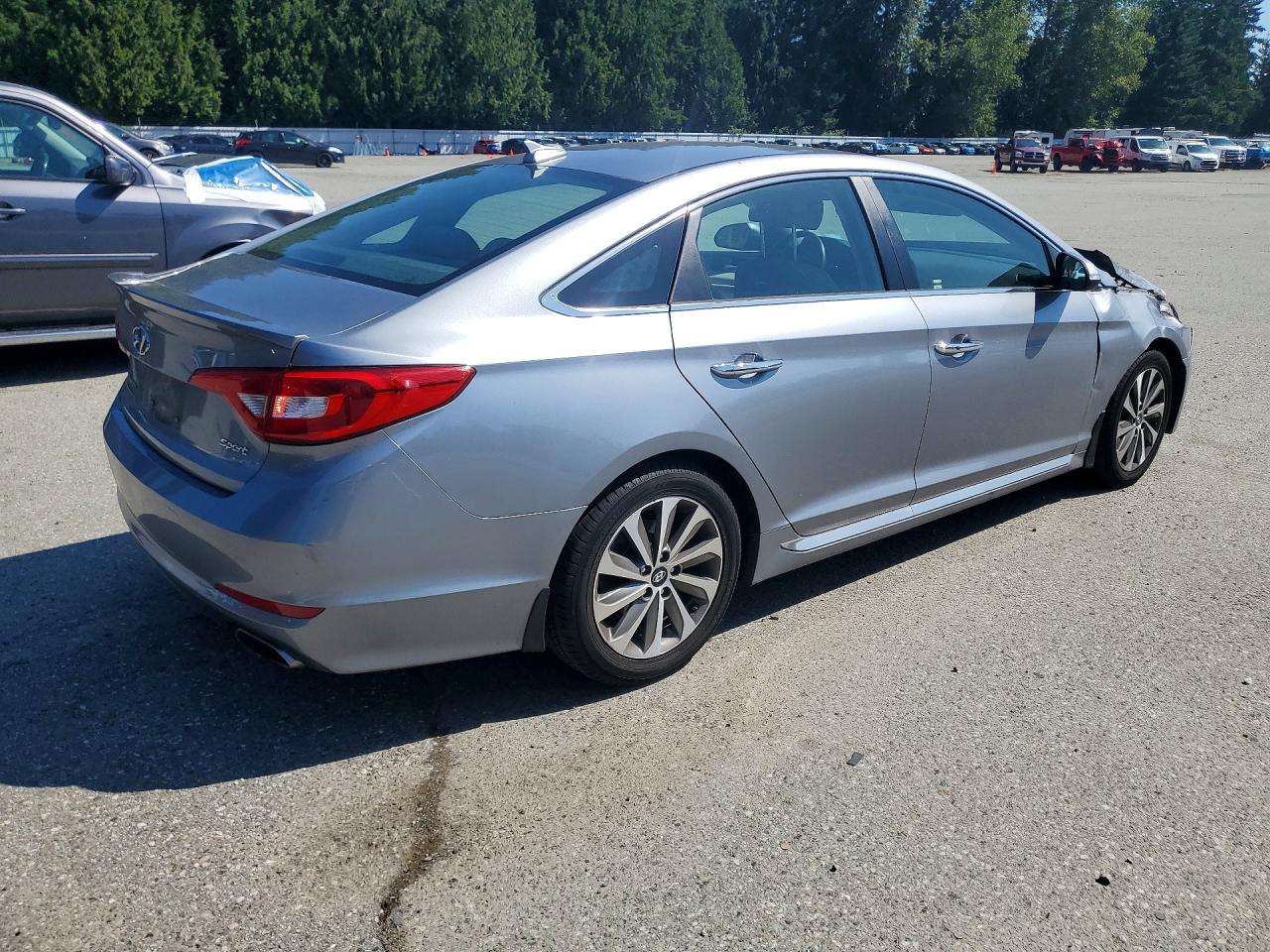 2015 Hyundai Sonata Sport Серебряный vin: 5NPE34AF3FH114660