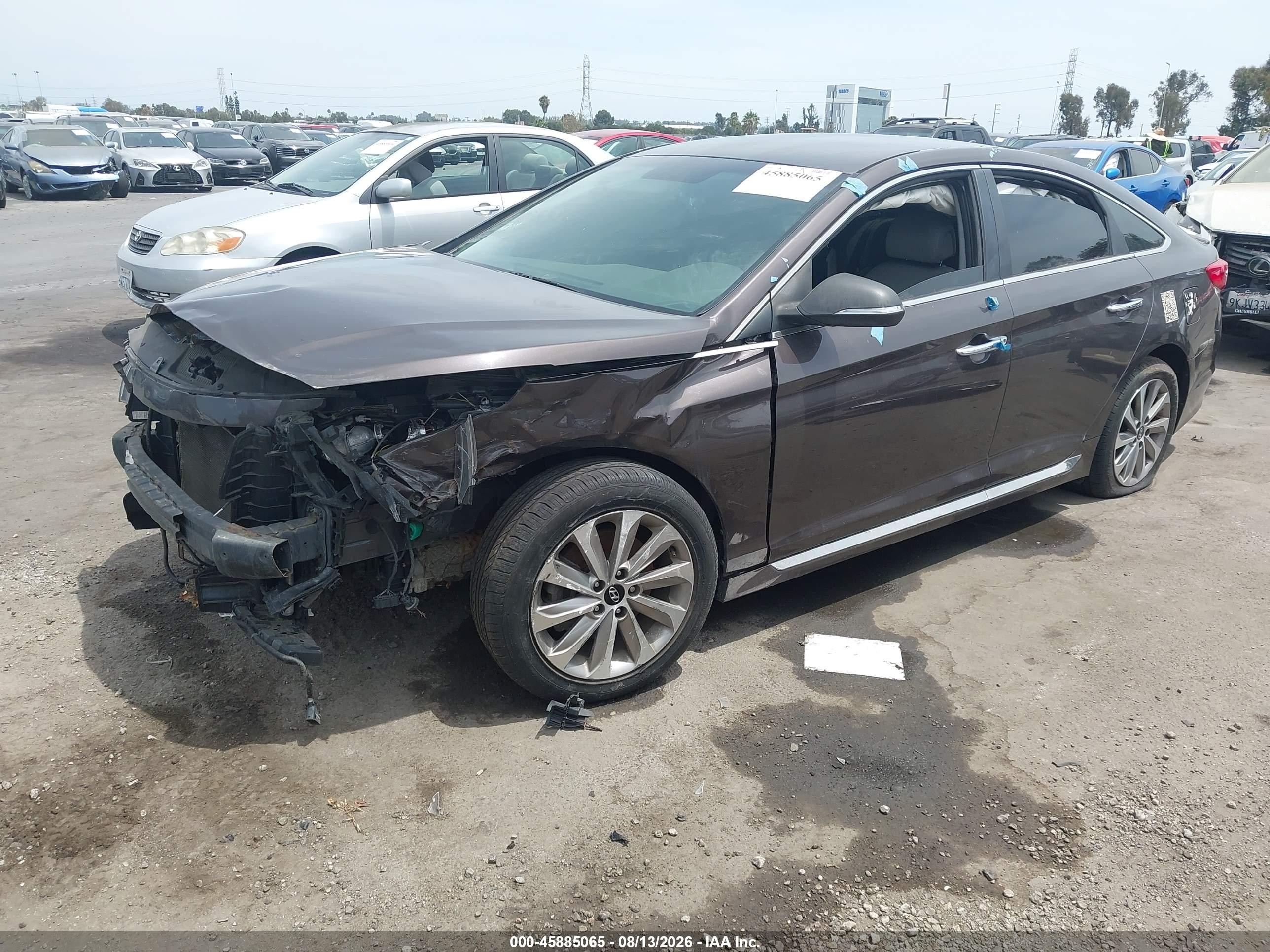 2015 Hyundai Sonata Sport Коричневый vin: 5NPE34AF3FH120216