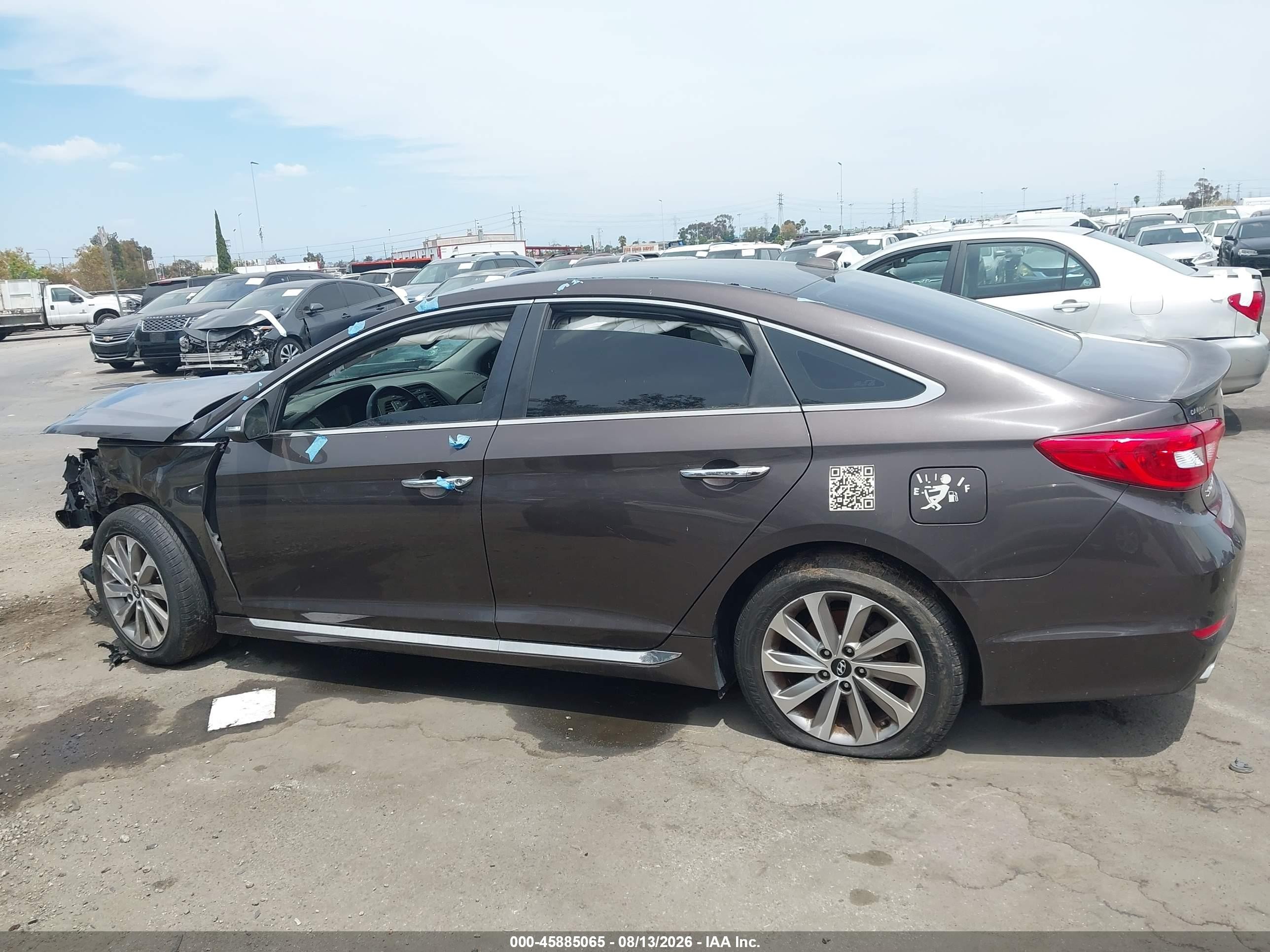 2015 Hyundai Sonata Sport Коричневый vin: 5NPE34AF3FH120216