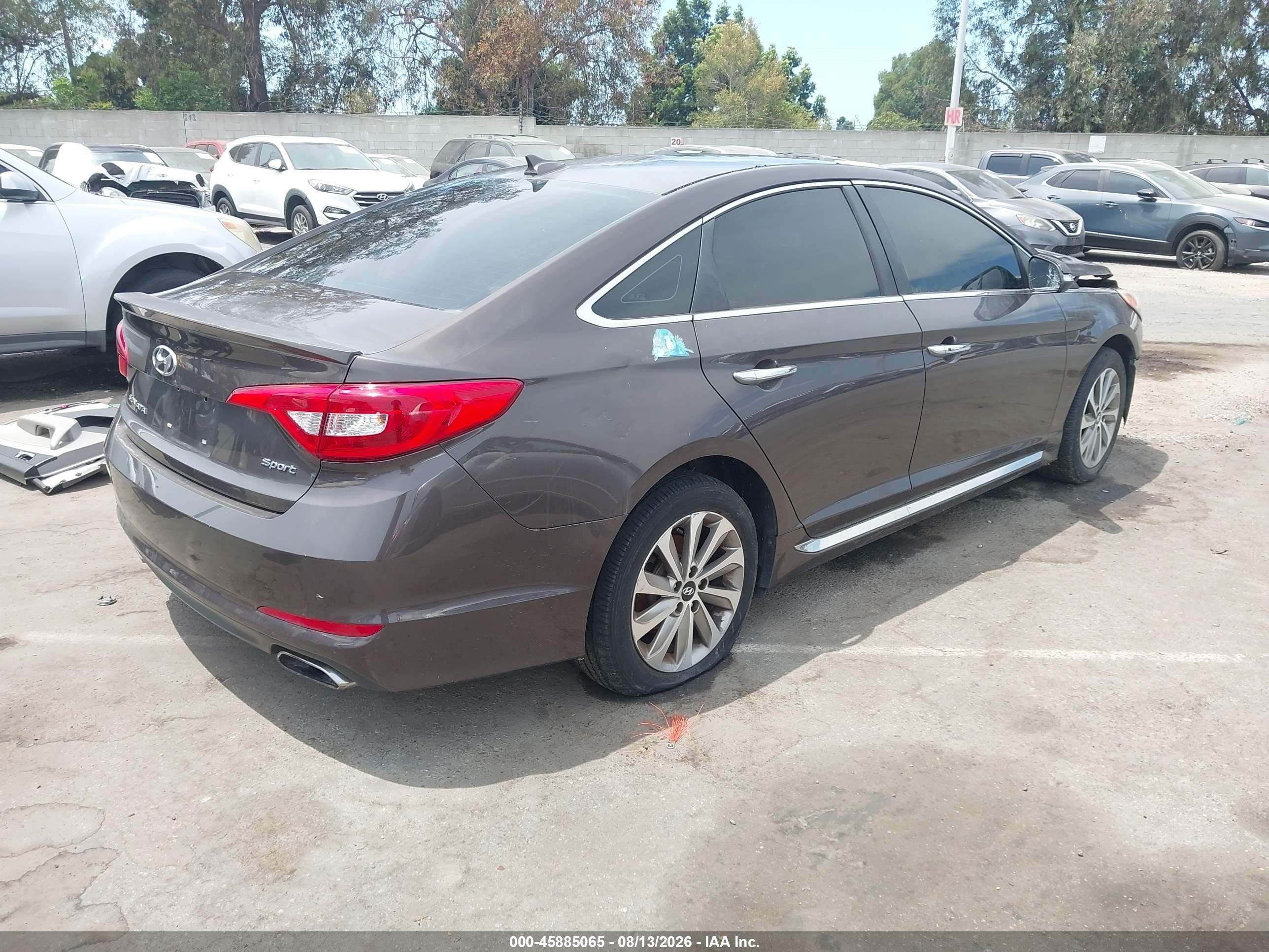 2015 Hyundai Sonata Sport Коричневый vin: 5NPE34AF3FH120216