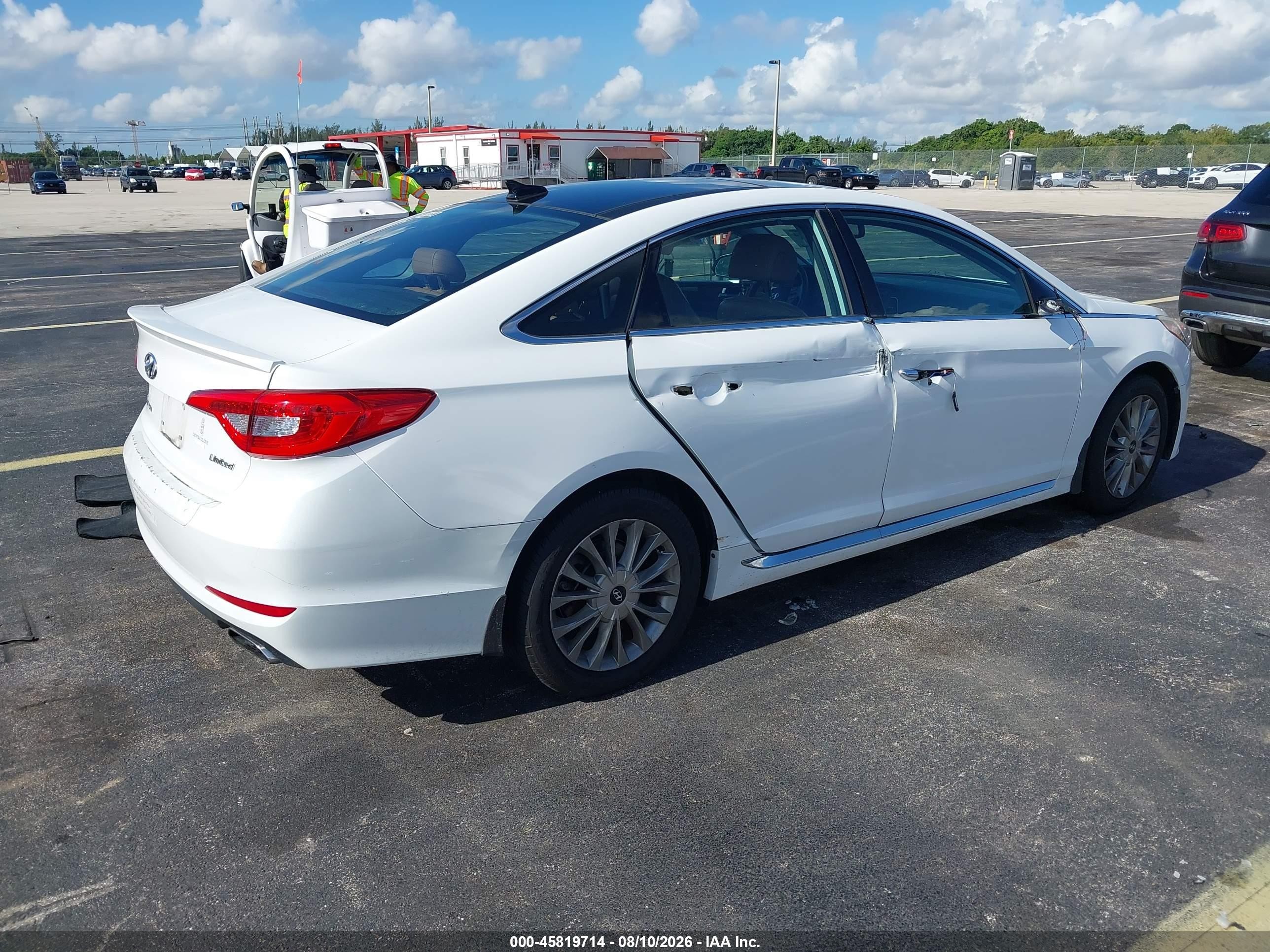 2015 Hyundai Sonata Limited Белый vin: 5NPE34AF3FH130907