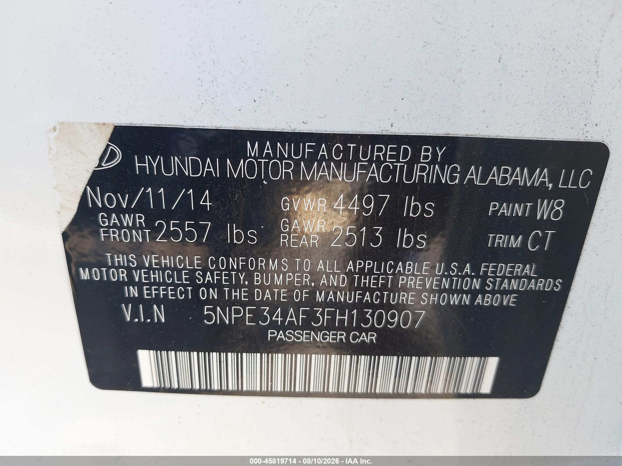 2015 Hyundai Sonata Limited Белый vin: 5NPE34AF3FH130907
