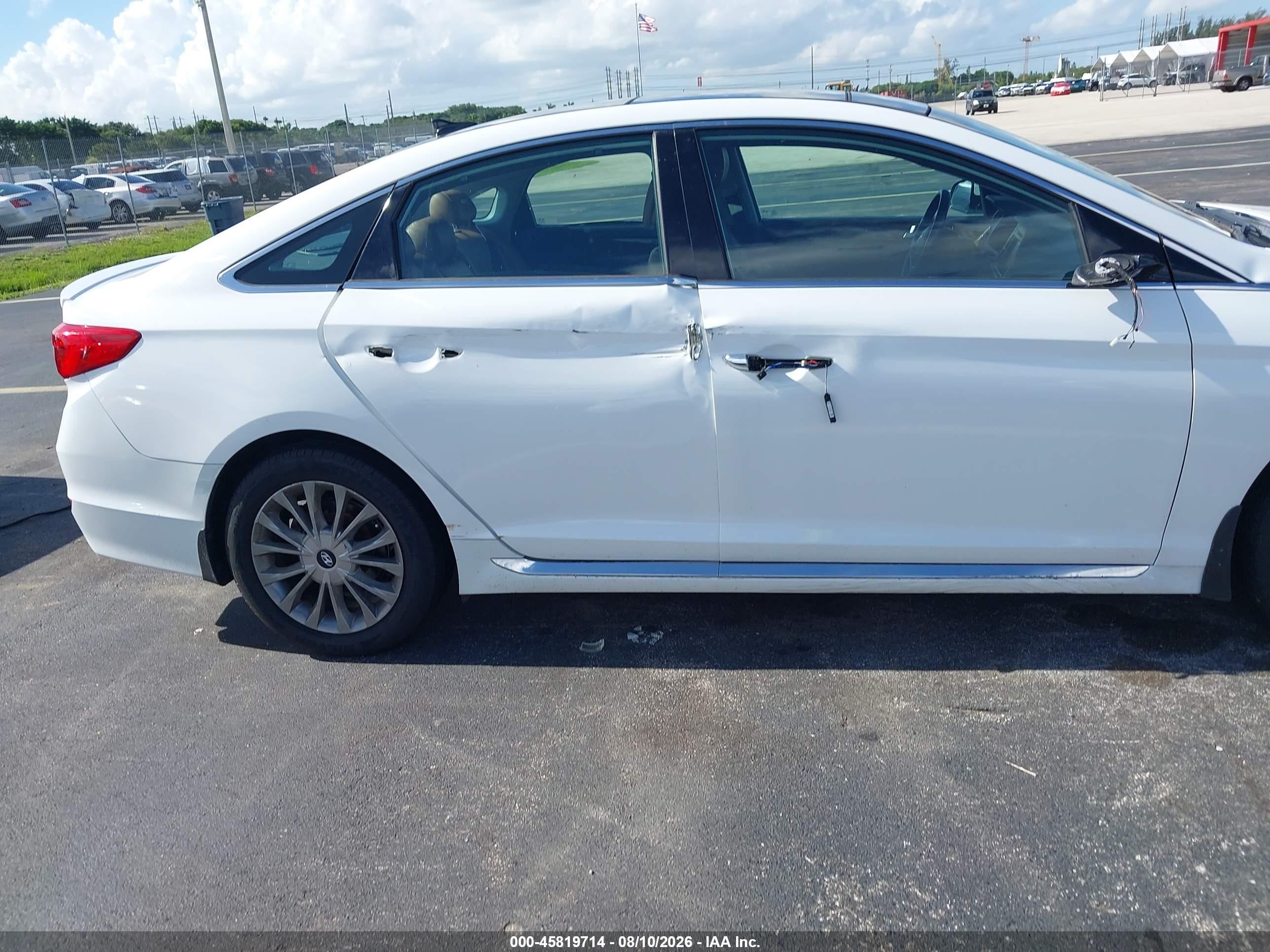 2015 Hyundai Sonata Limited Белый vin: 5NPE34AF3FH130907