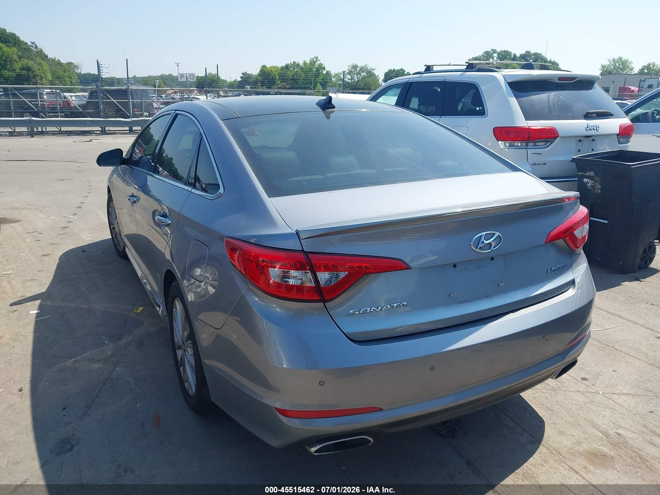 2015 Hyundai Sonata Limited Gray vin: 5NPE34AF3FH138389