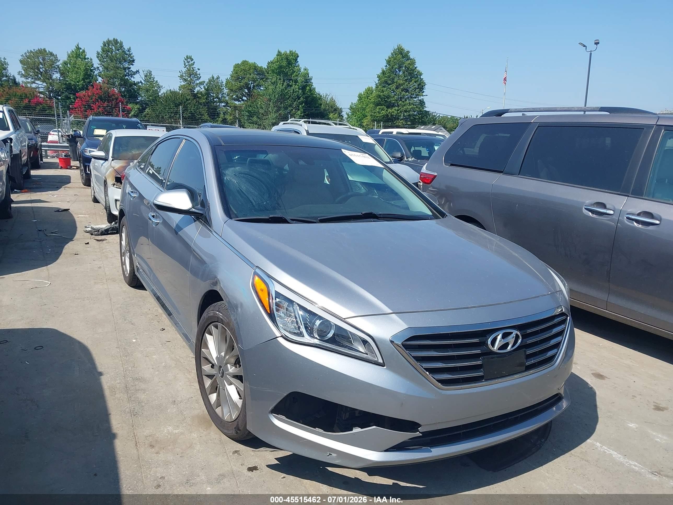 2015 Hyundai Sonata Limited Gray vin: 5NPE34AF3FH138389