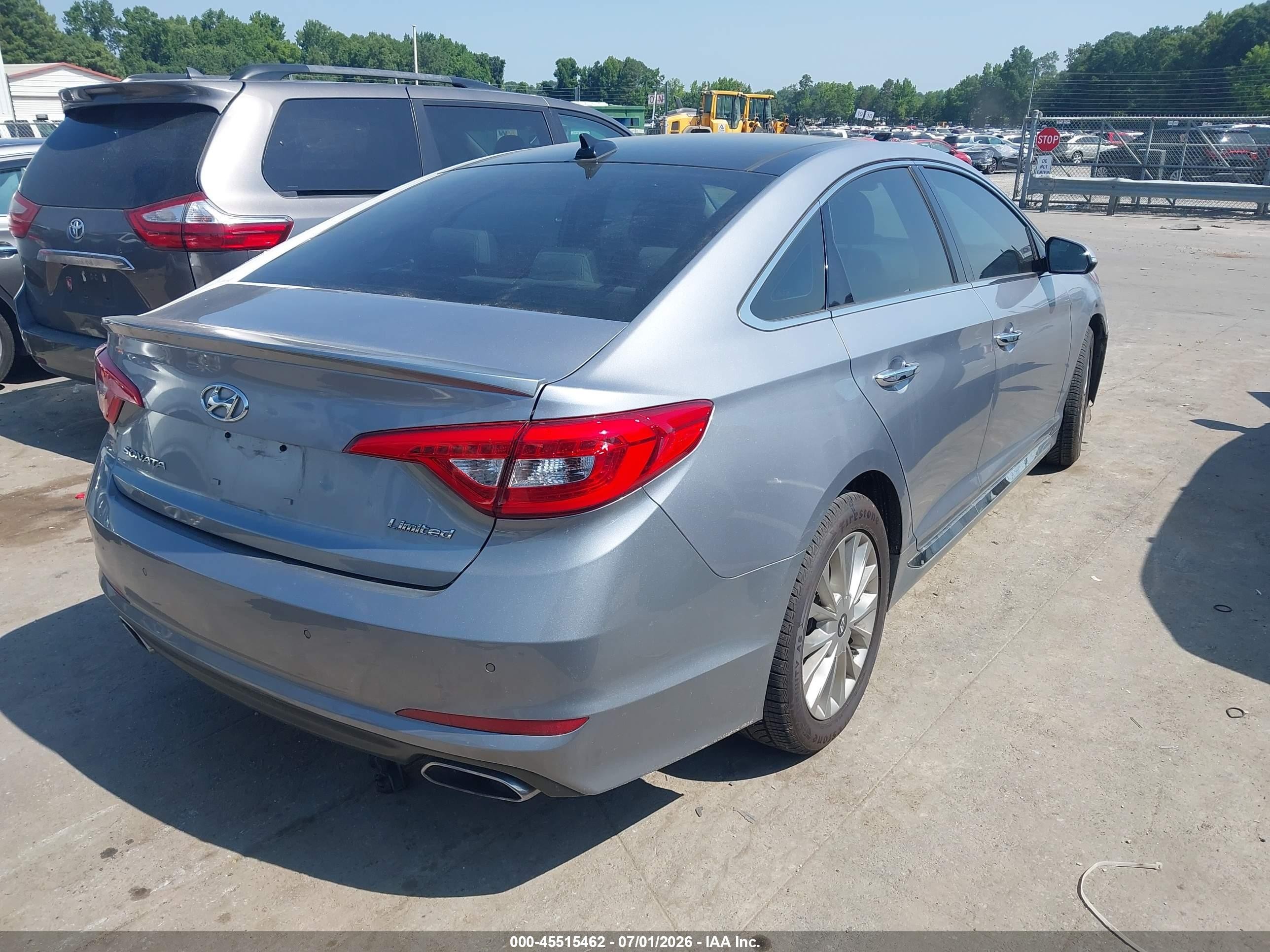 2015 Hyundai Sonata Limited Gray vin: 5NPE34AF3FH138389