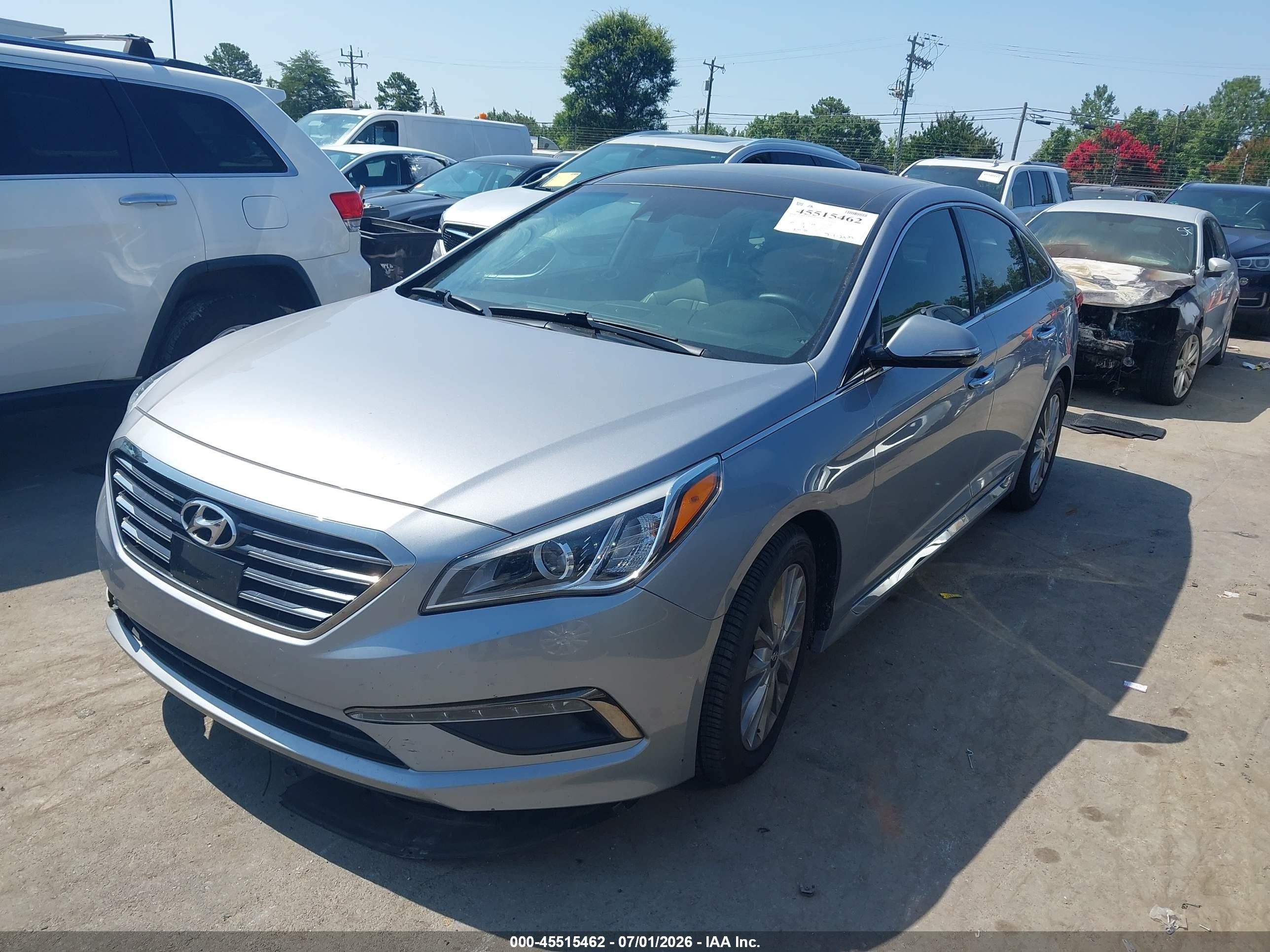 2015 Hyundai Sonata Limited Gray vin: 5NPE34AF3FH138389