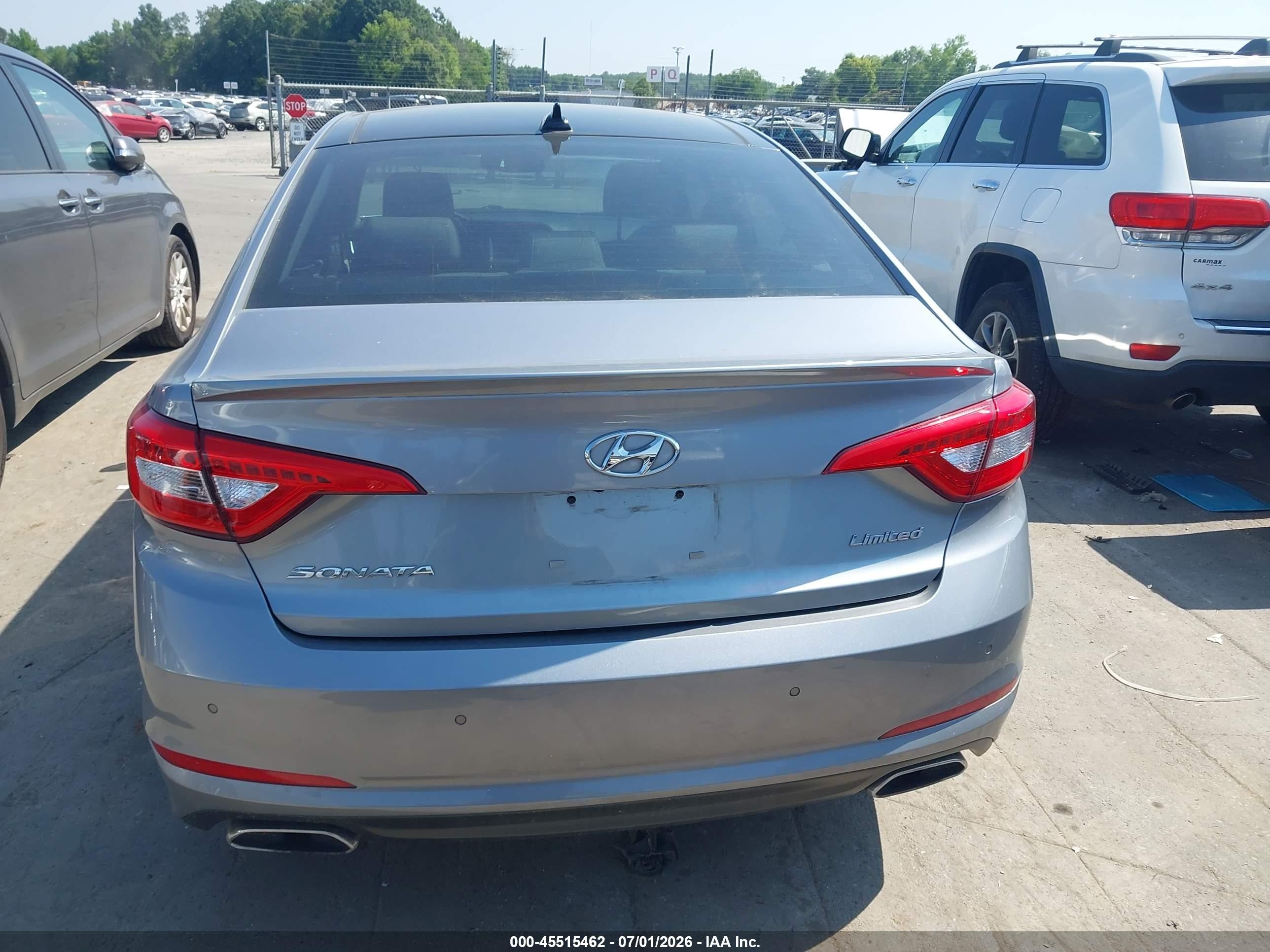 2015 Hyundai Sonata Limited Gray vin: 5NPE34AF3FH138389