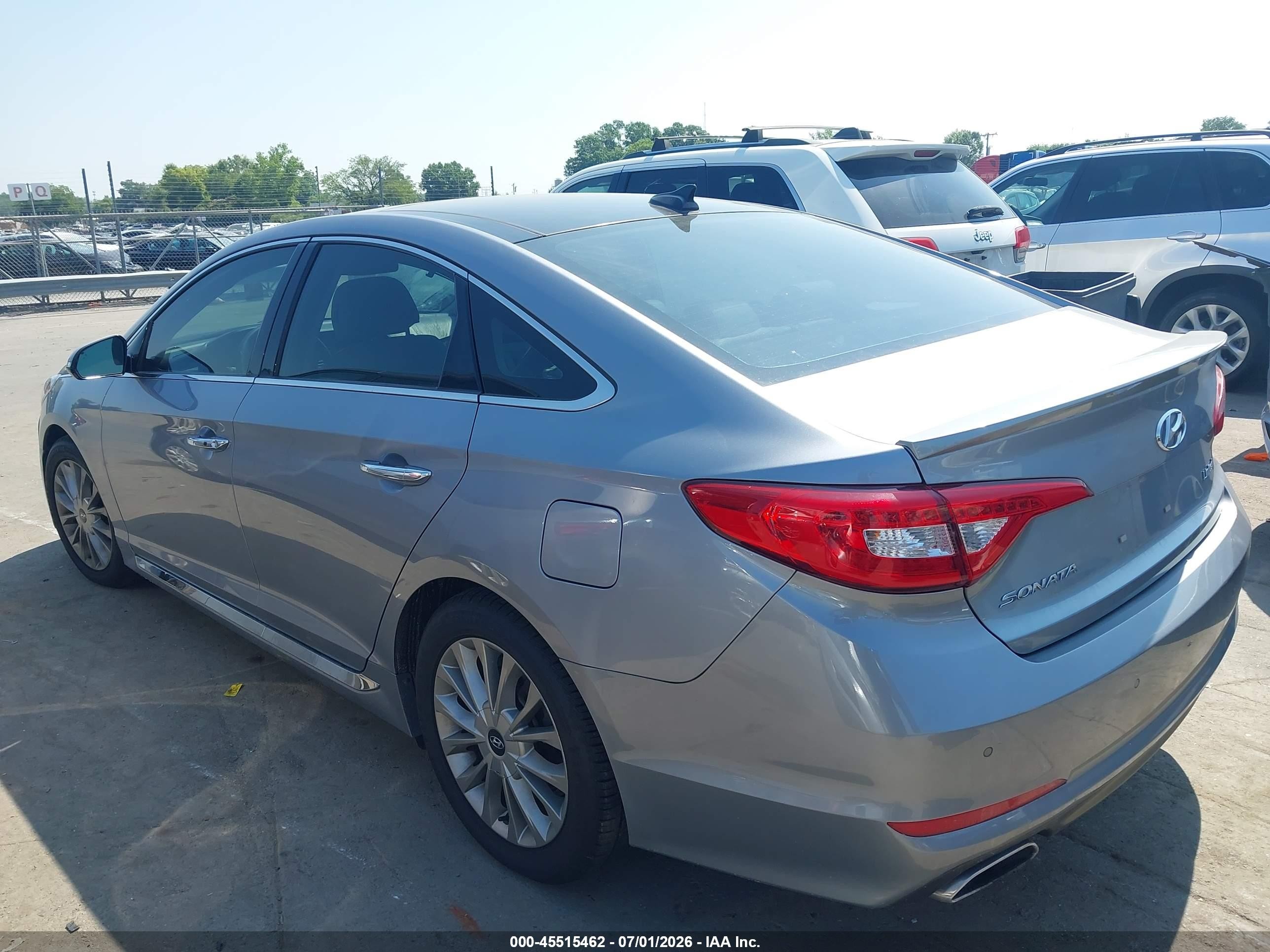 2015 Hyundai Sonata Limited Gray vin: 5NPE34AF3FH138389