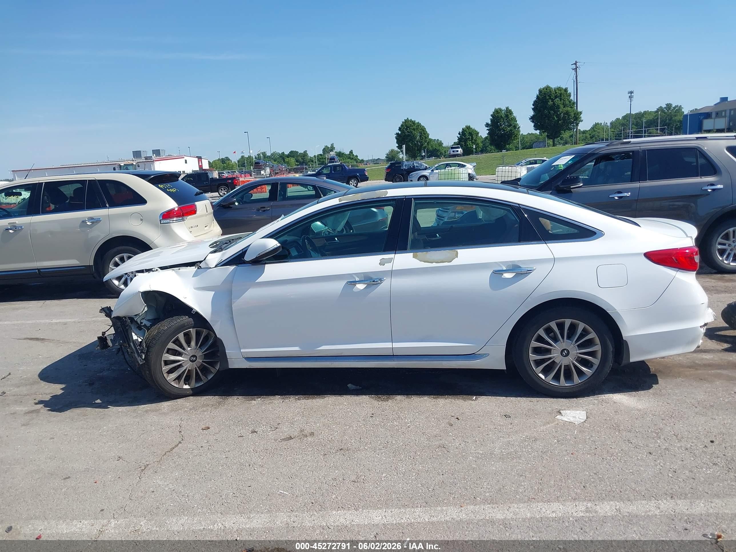 2015 Hyundai Sonata Limited White vin: 5NPE34AF3FH153555