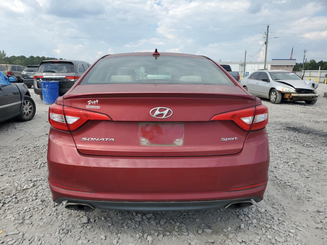 2015 Hyundai Sonata Sport Maroon vin: 5NPE34AF3FH156133