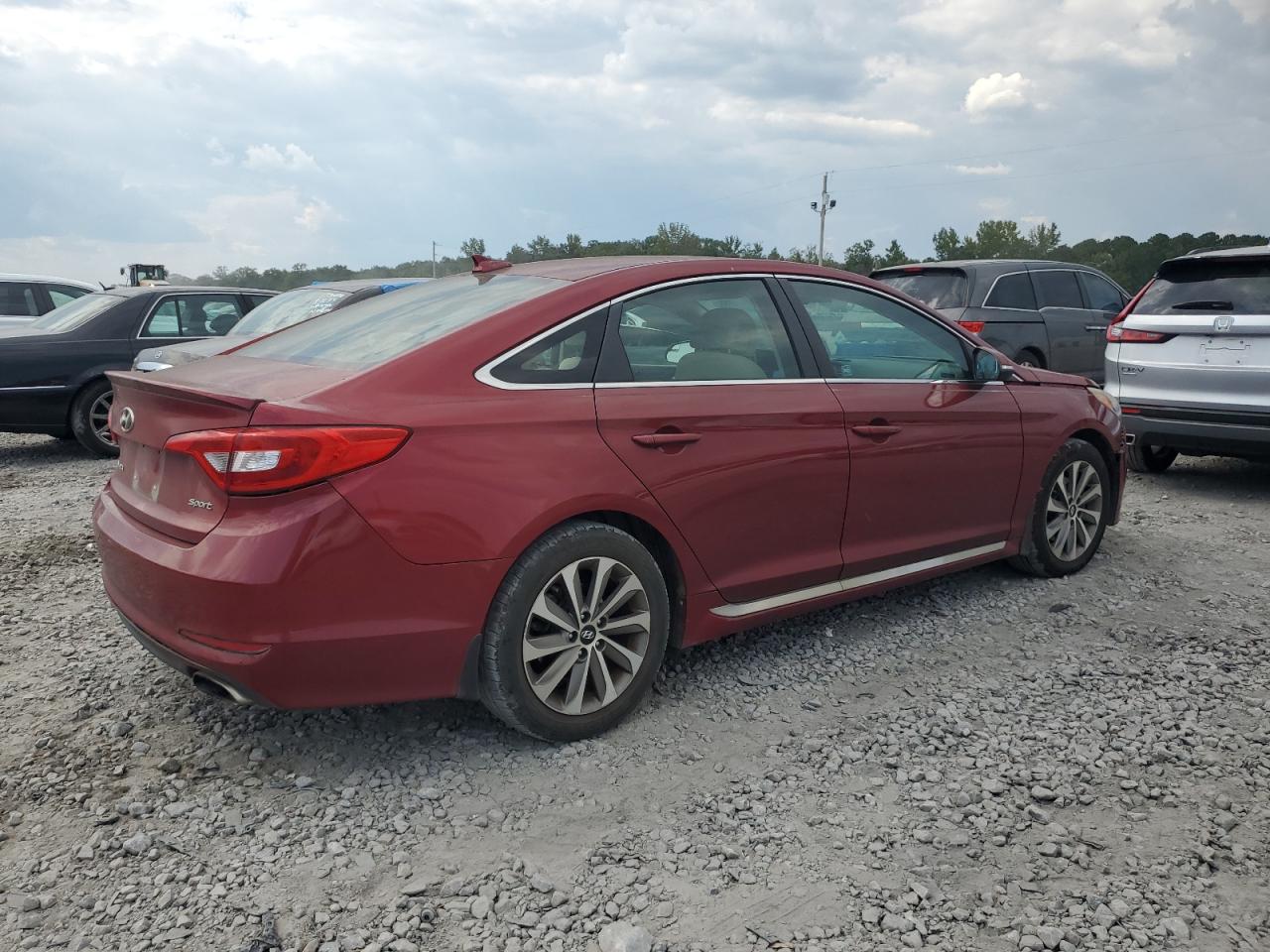 2015 Hyundai Sonata Sport Maroon vin: 5NPE34AF3FH156133