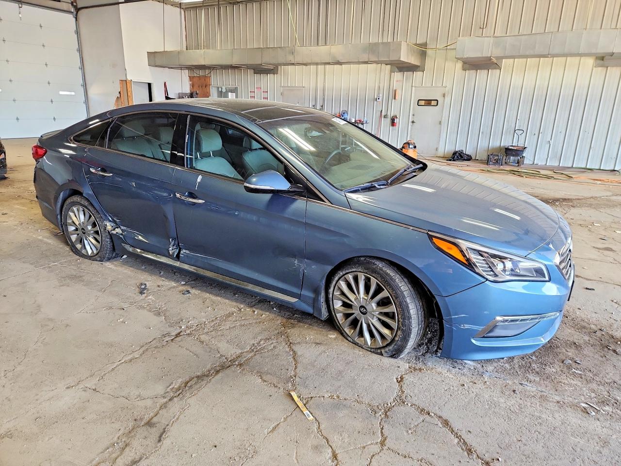 2015 Hyundai Sonata Limited Blue vin: 5NPE34AF3FH179668