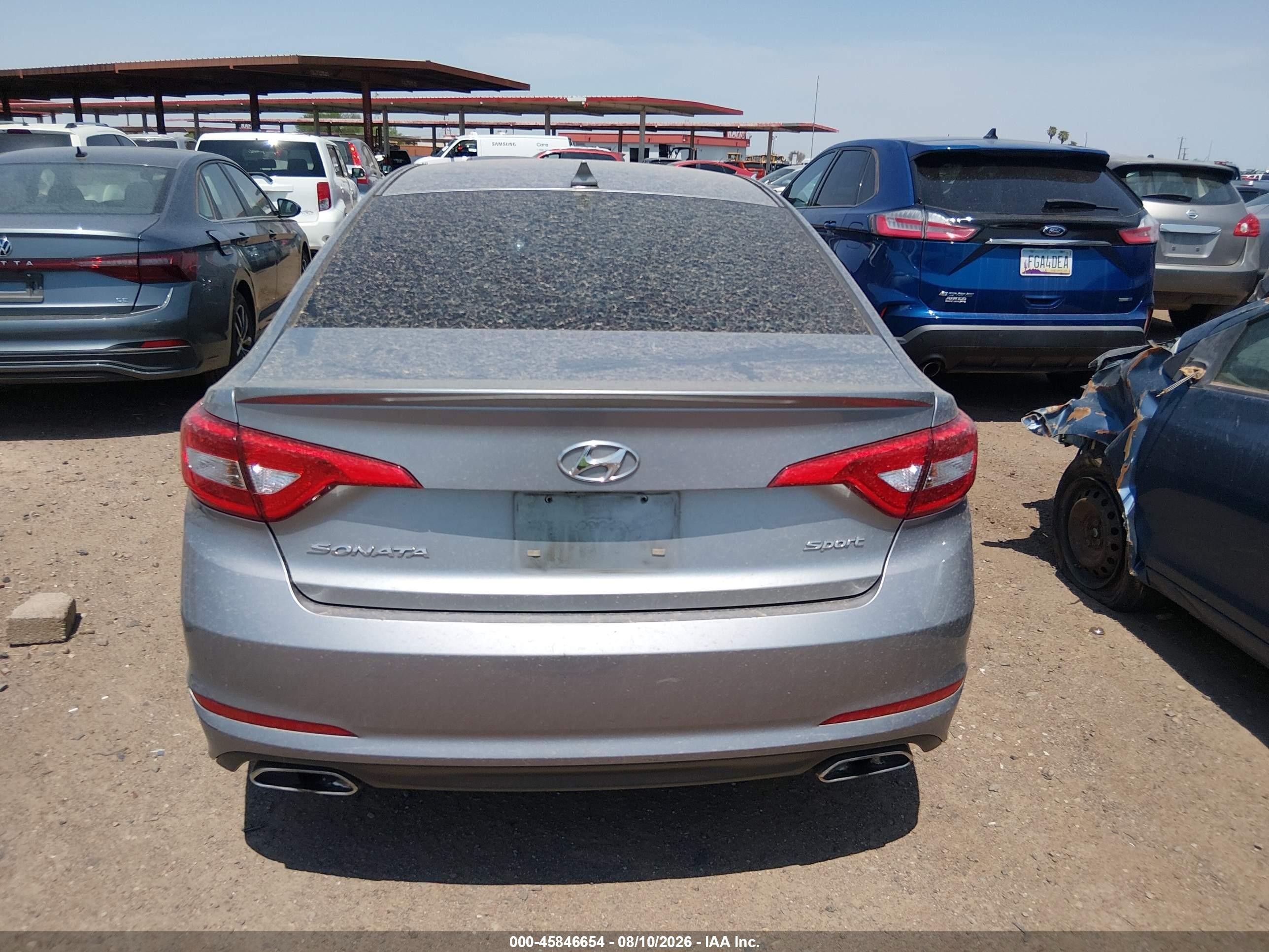 2015 Hyundai Sonata Sport Gray vin: 5NPE34AF3FH181467