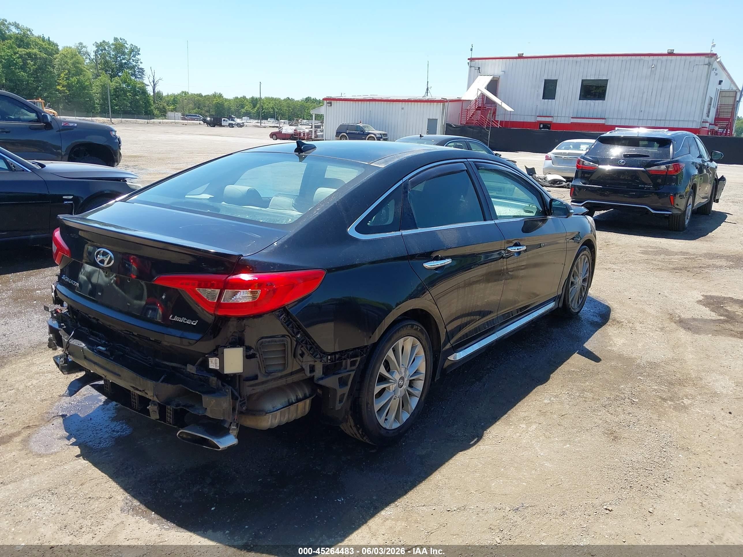 2015 Hyundai Sonata Limited Black vin: 5NPE34AF3FH235575