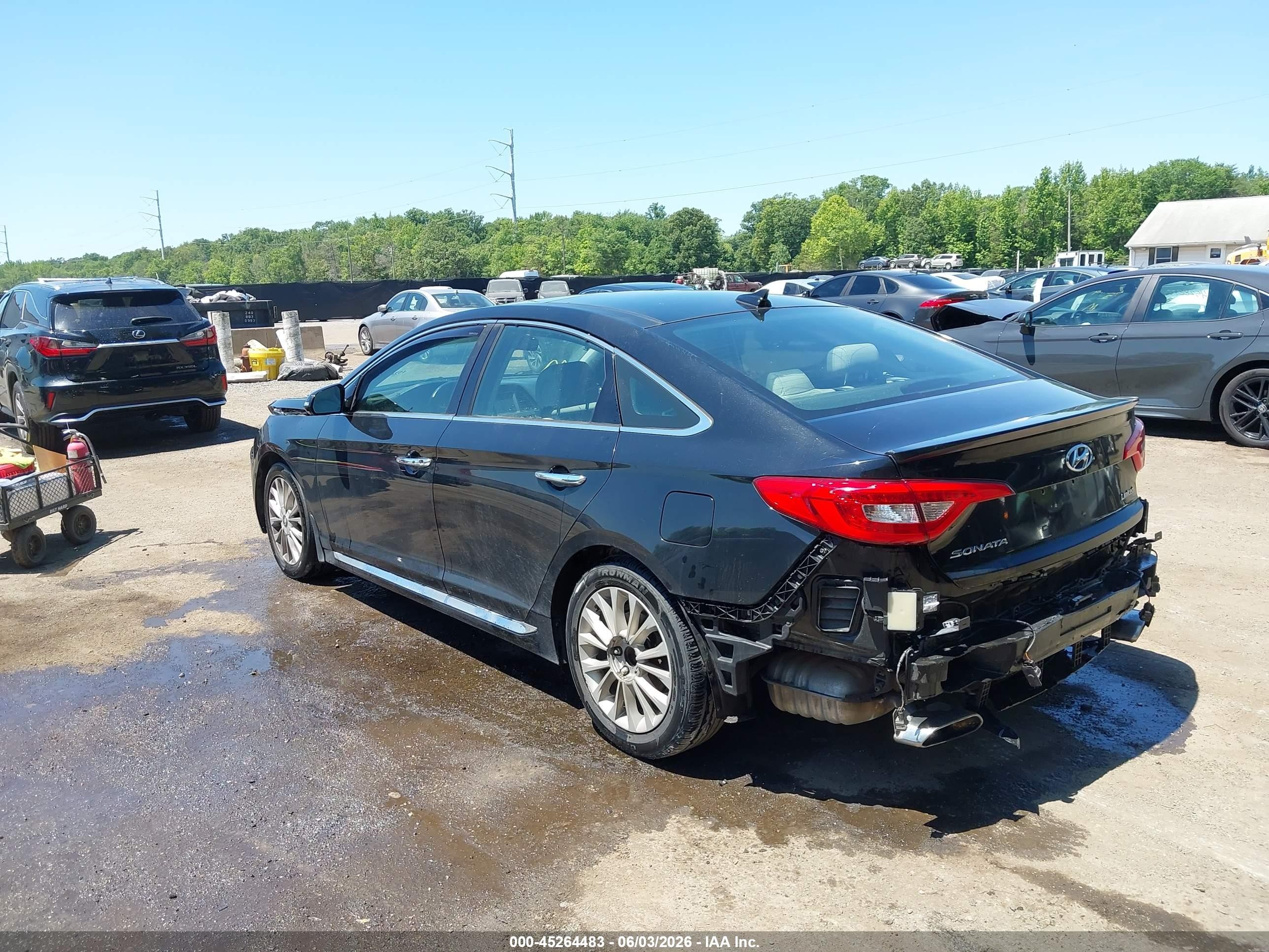 2015 Hyundai Sonata Limited Black vin: 5NPE34AF3FH235575