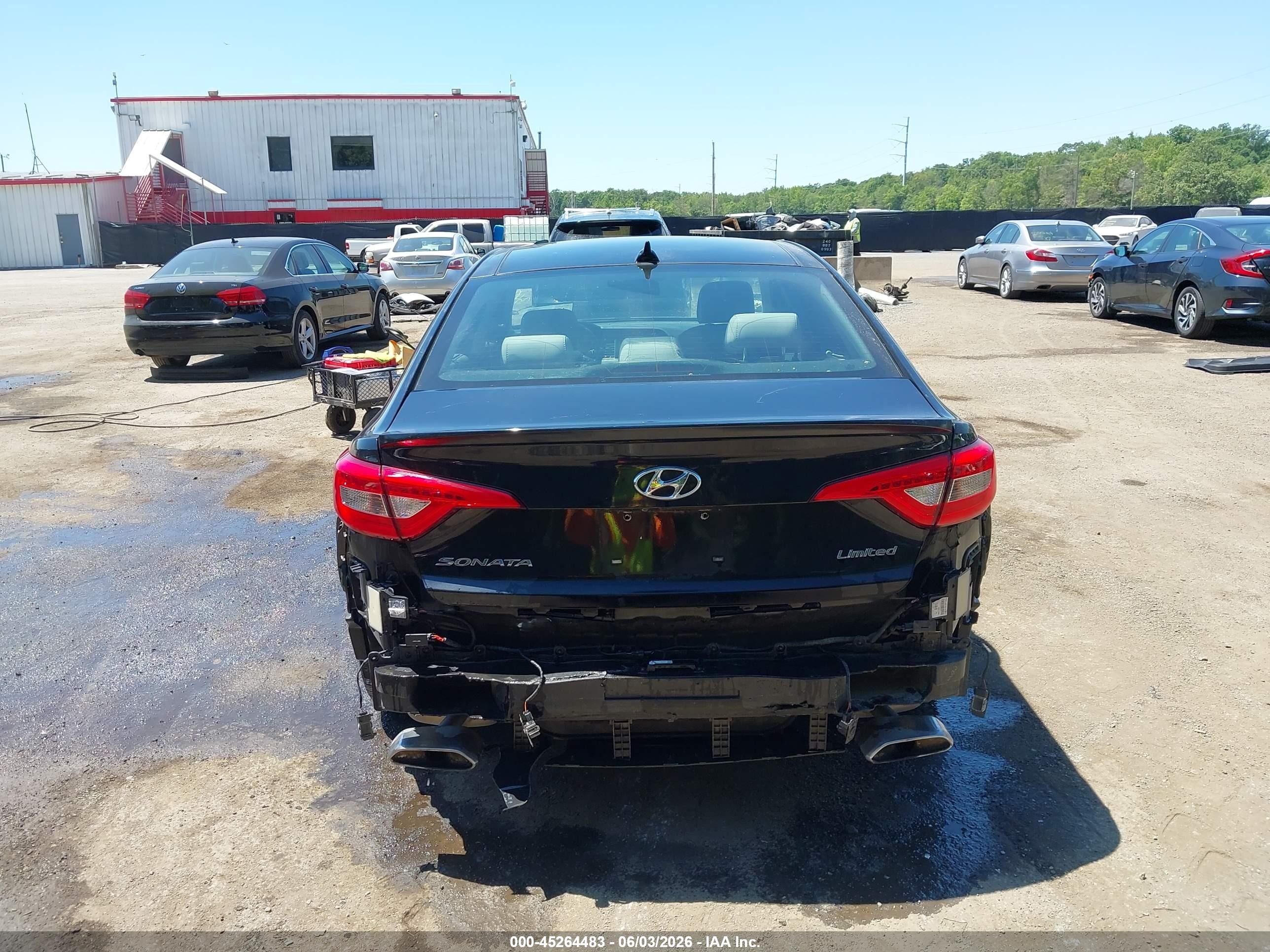 2015 Hyundai Sonata Limited Black vin: 5NPE34AF3FH235575
