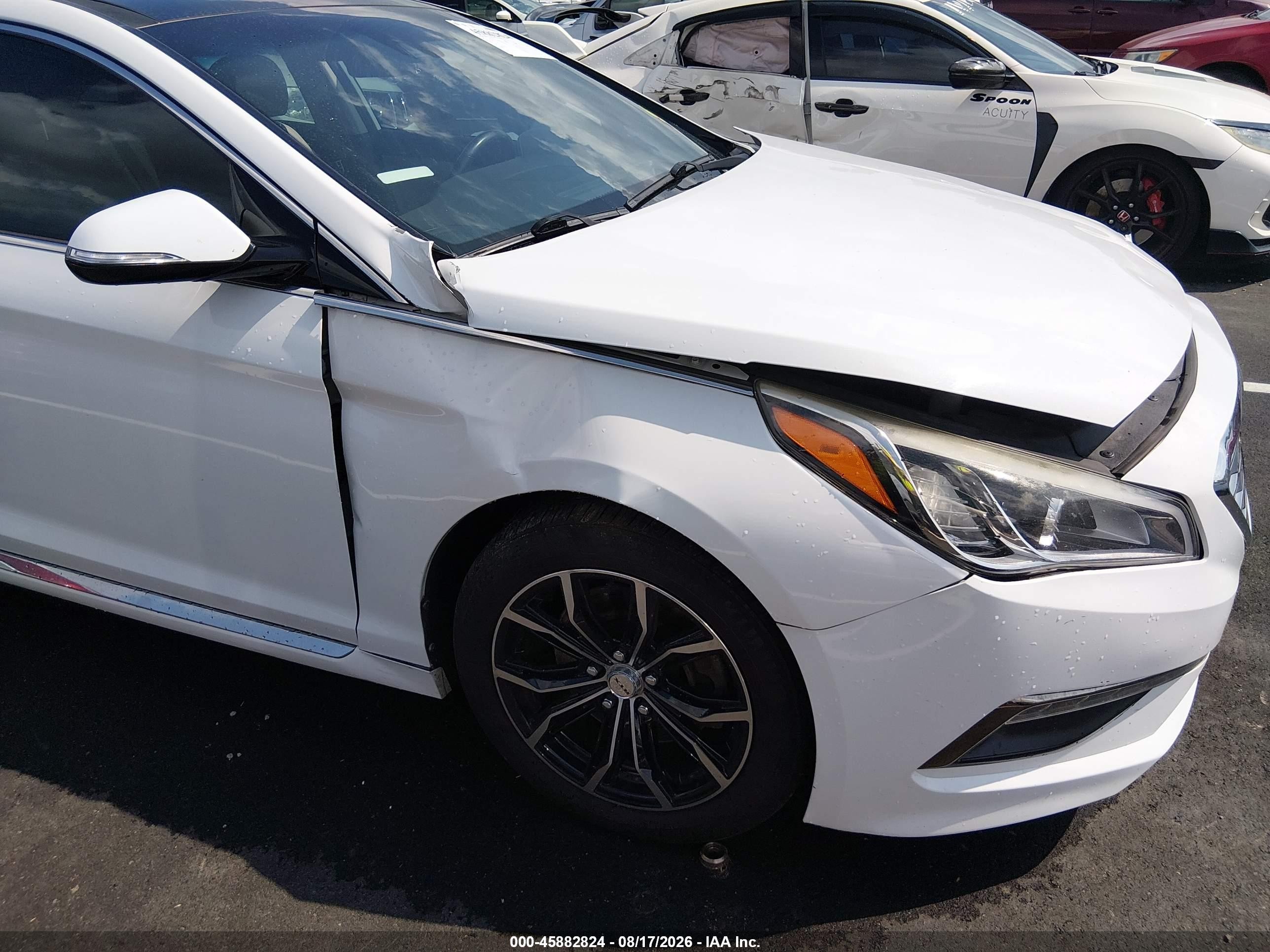2015 Hyundai Sonata Limited White vin: 5NPE34AF3FH239268