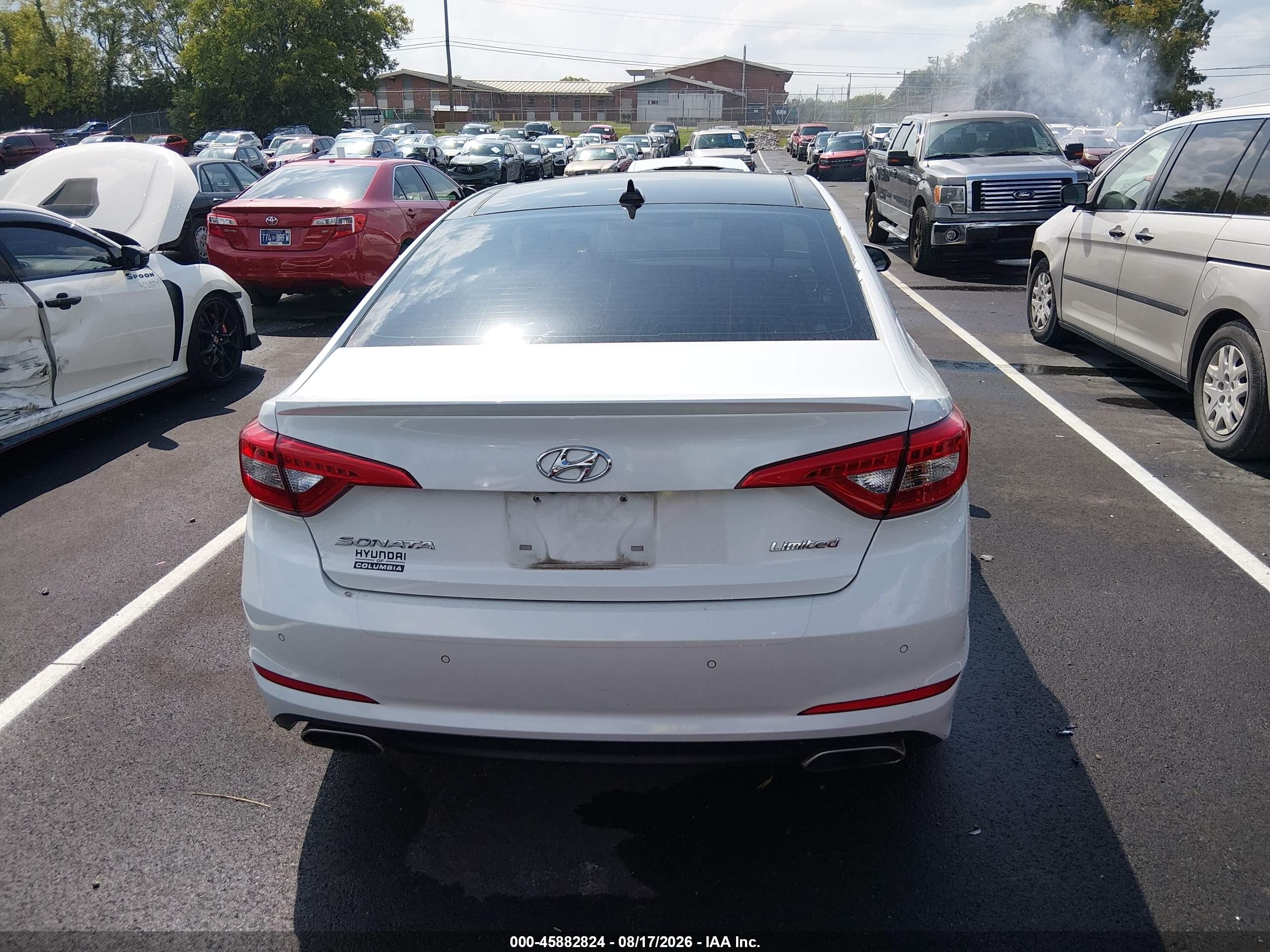 2015 Hyundai Sonata Limited White vin: 5NPE34AF3FH239268