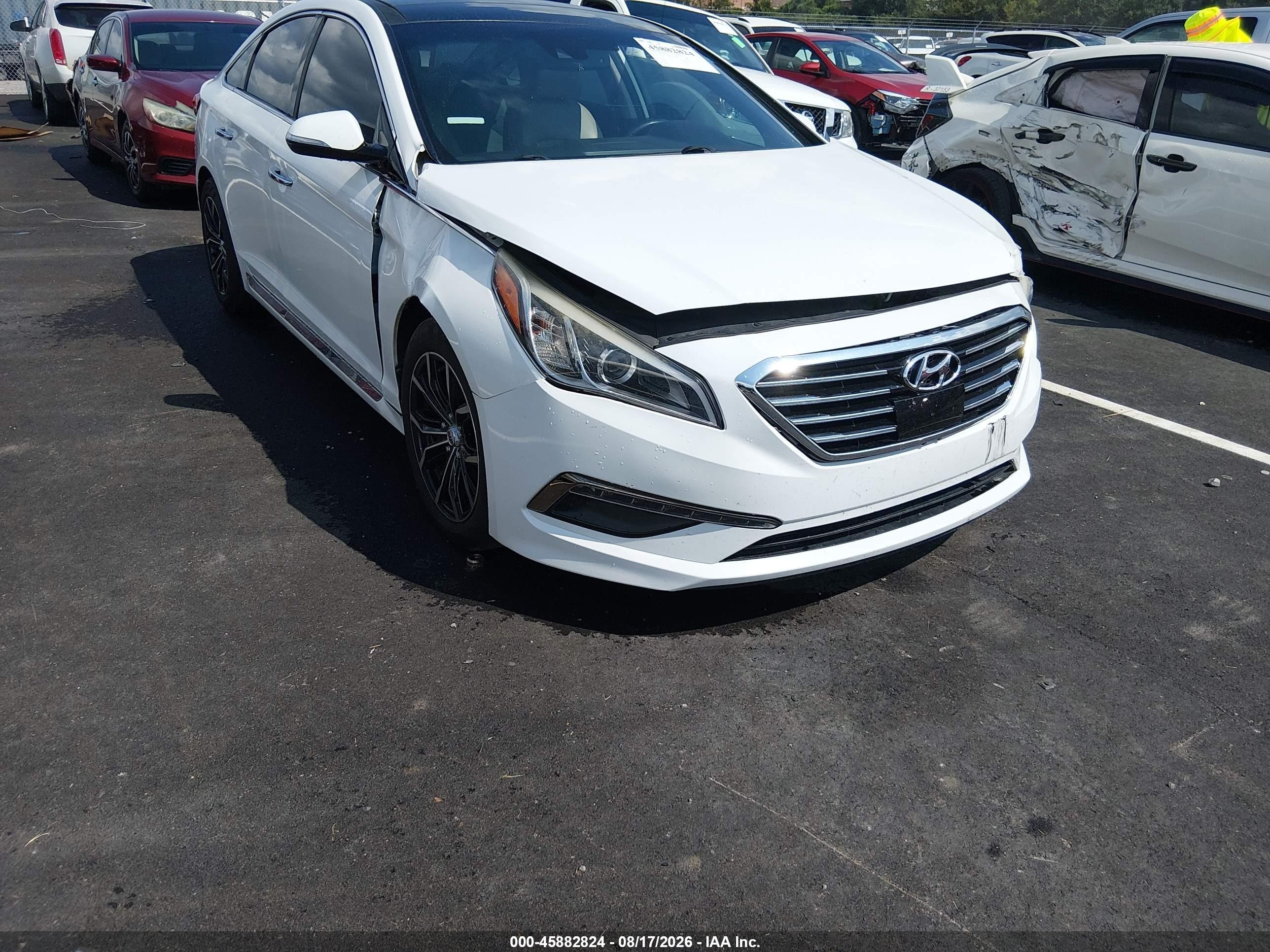 2015 Hyundai Sonata Limited White vin: 5NPE34AF3FH239268