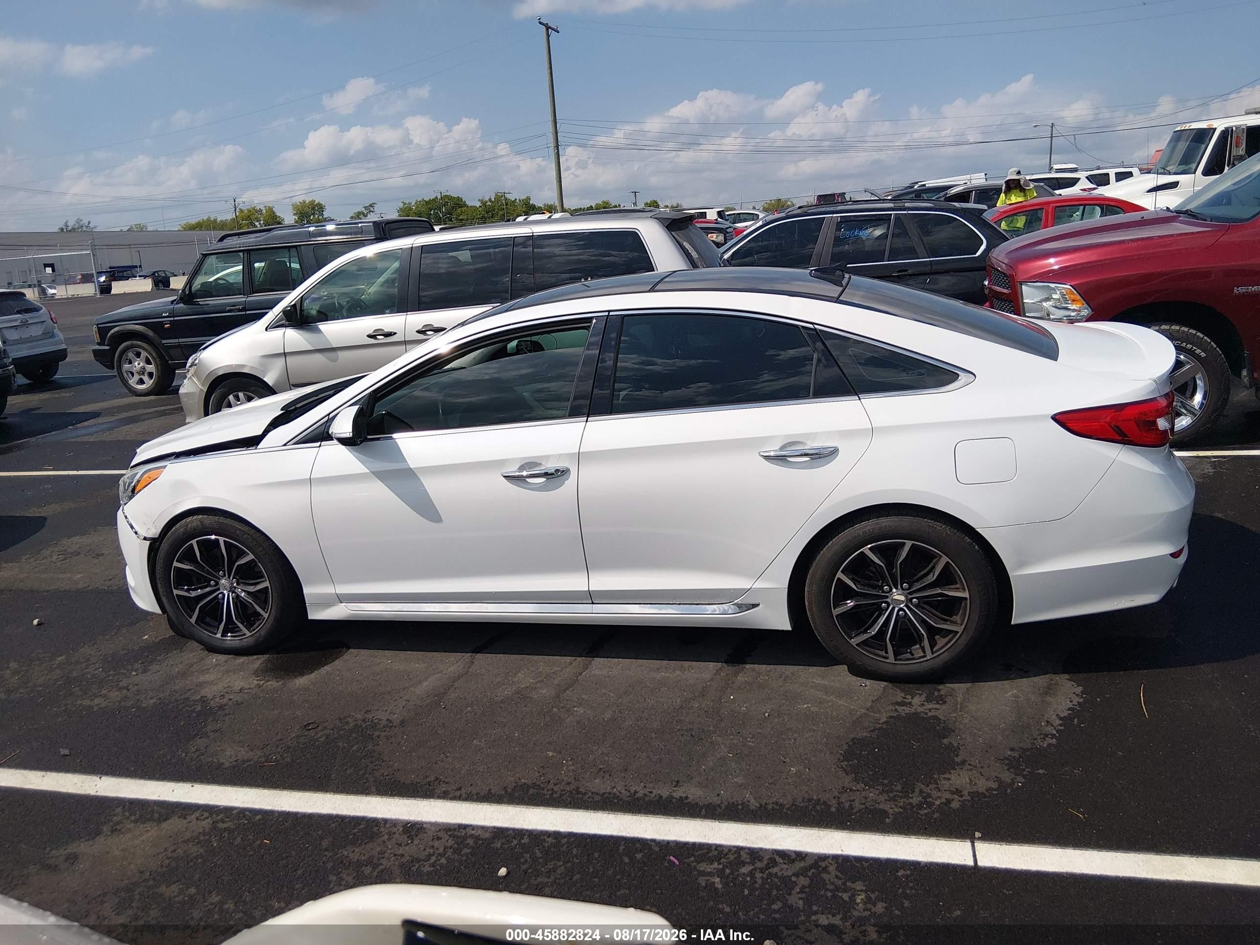 2015 Hyundai Sonata Limited White vin: 5NPE34AF3FH239268