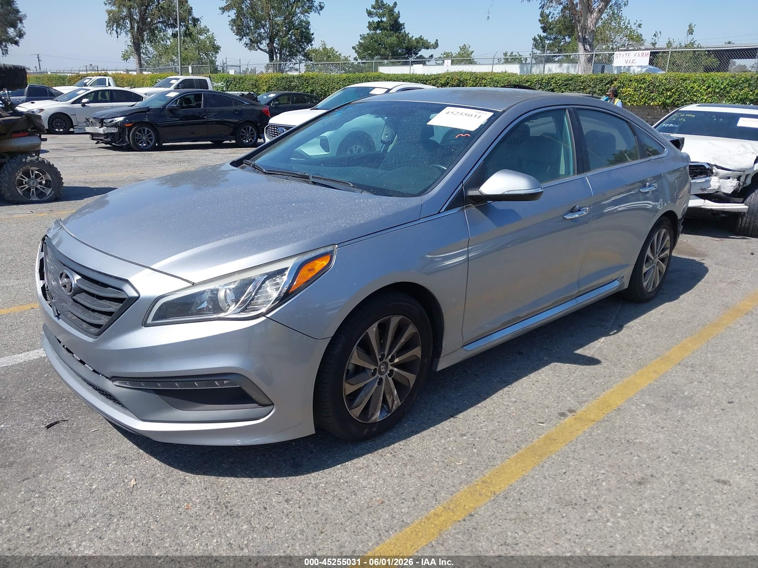 2015 Hyundai Sonata Sport Light Blue vin: 5NPE34AF3FH242896
