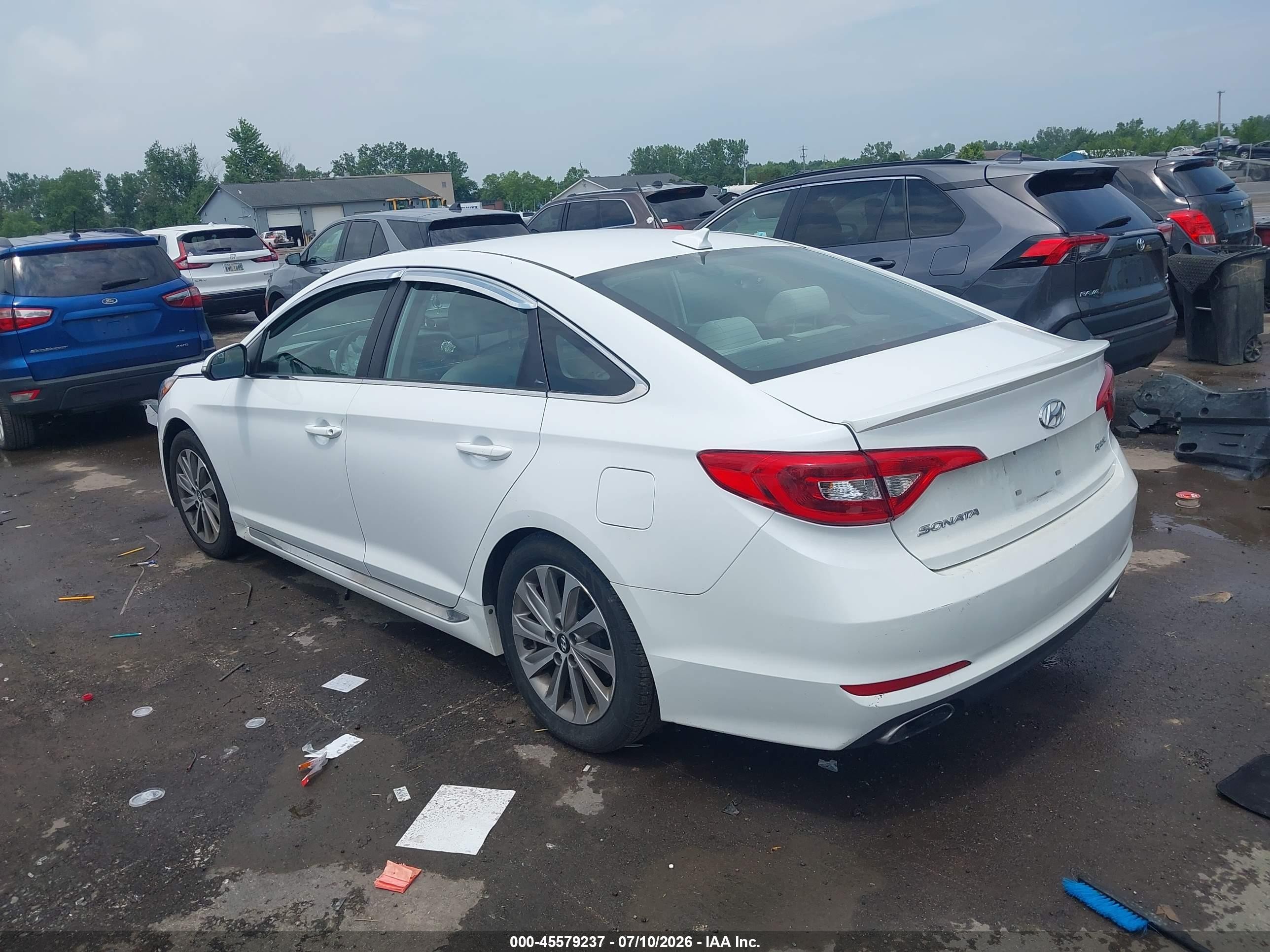 2015 Hyundai Sonata Sport White vin: 5NPE34AF3FH244485