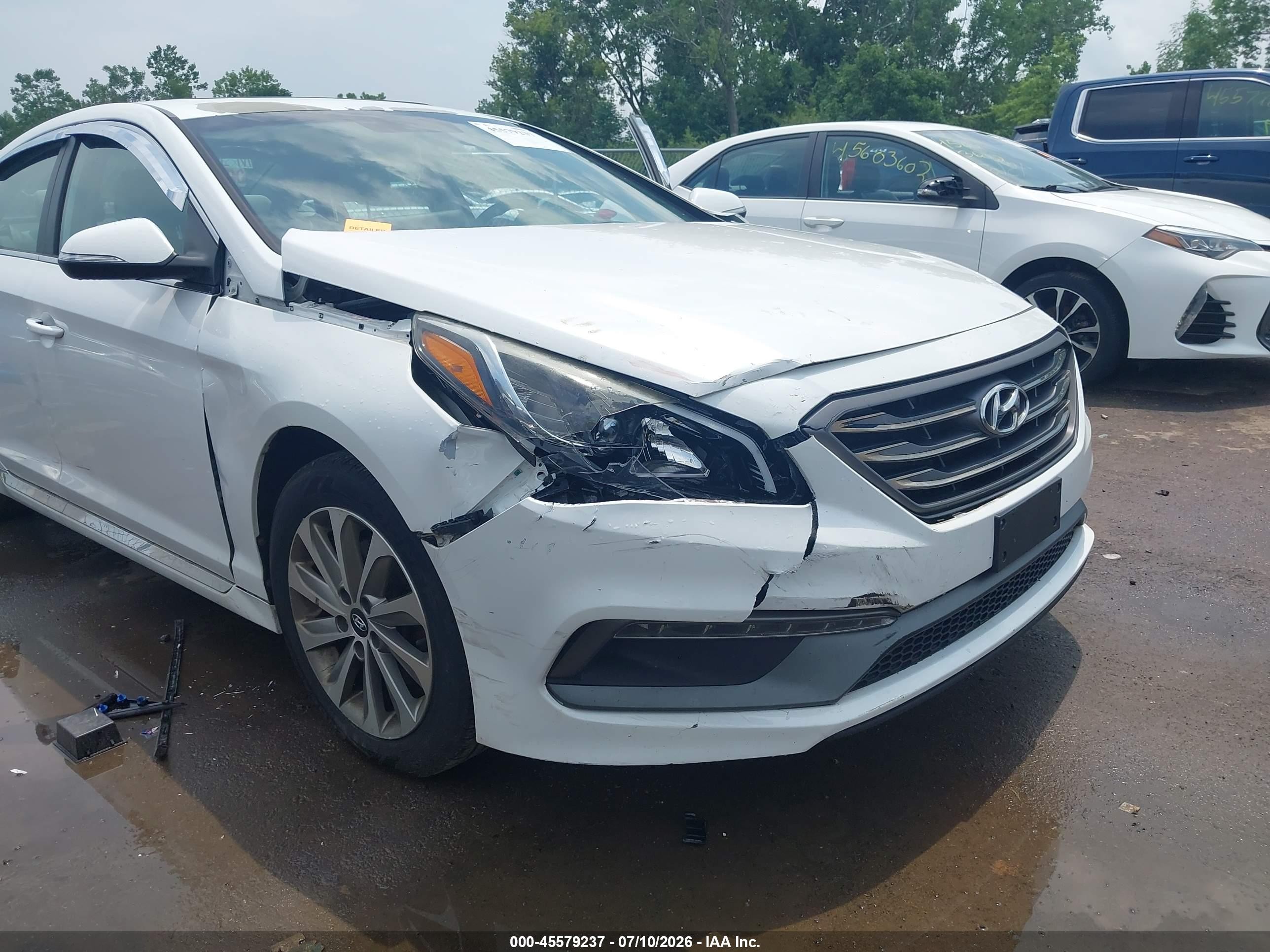 2015 Hyundai Sonata Sport White vin: 5NPE34AF3FH244485