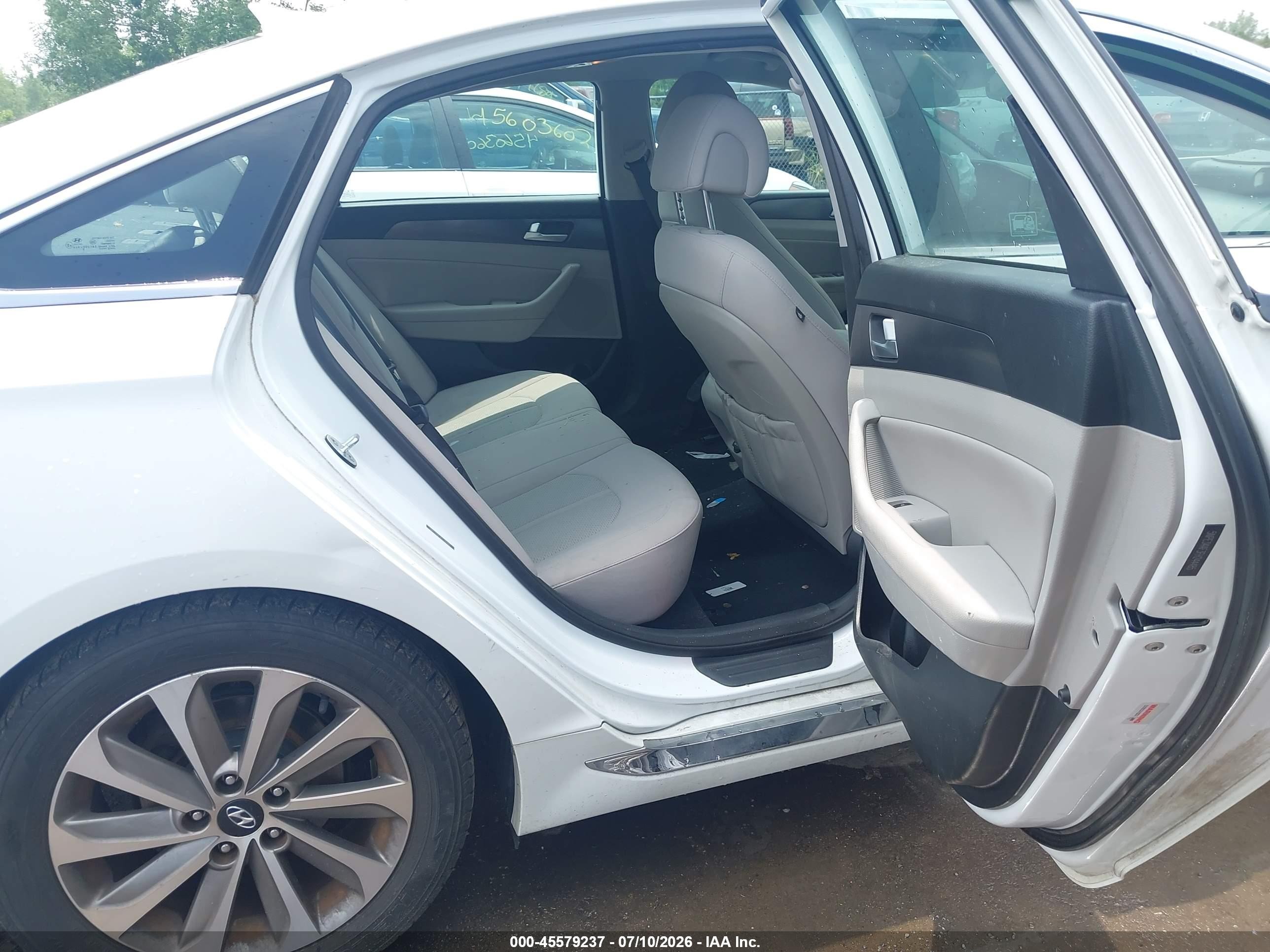 2015 Hyundai Sonata Sport White vin: 5NPE34AF3FH244485