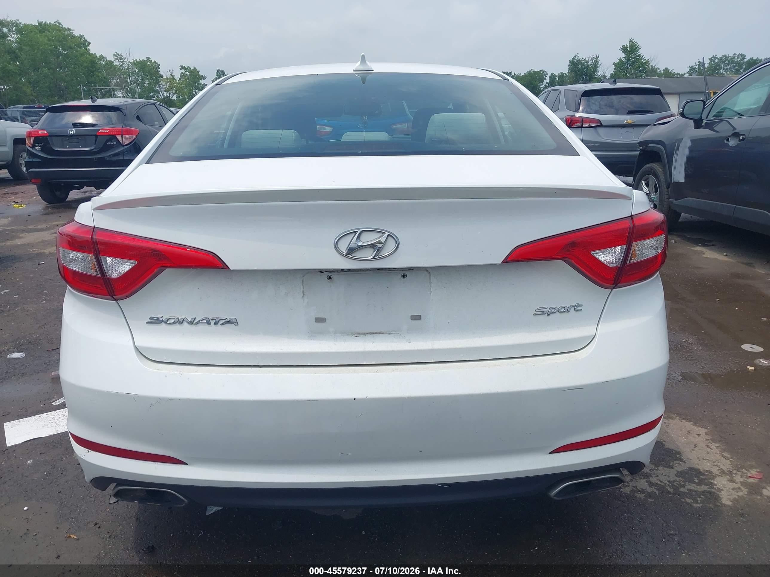 2015 Hyundai Sonata Sport White vin: 5NPE34AF3FH244485