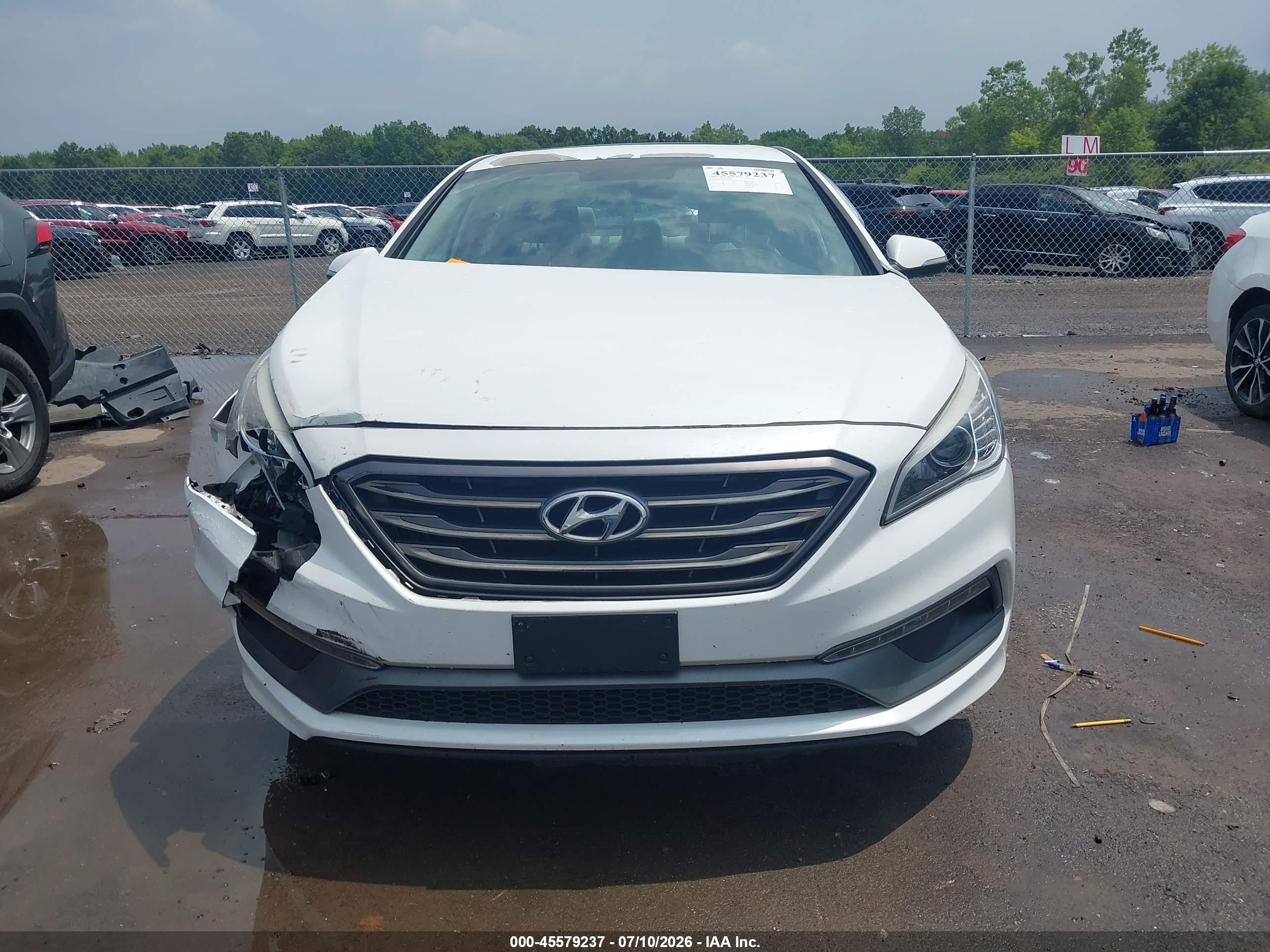 2015 Hyundai Sonata Sport White vin: 5NPE34AF3FH244485