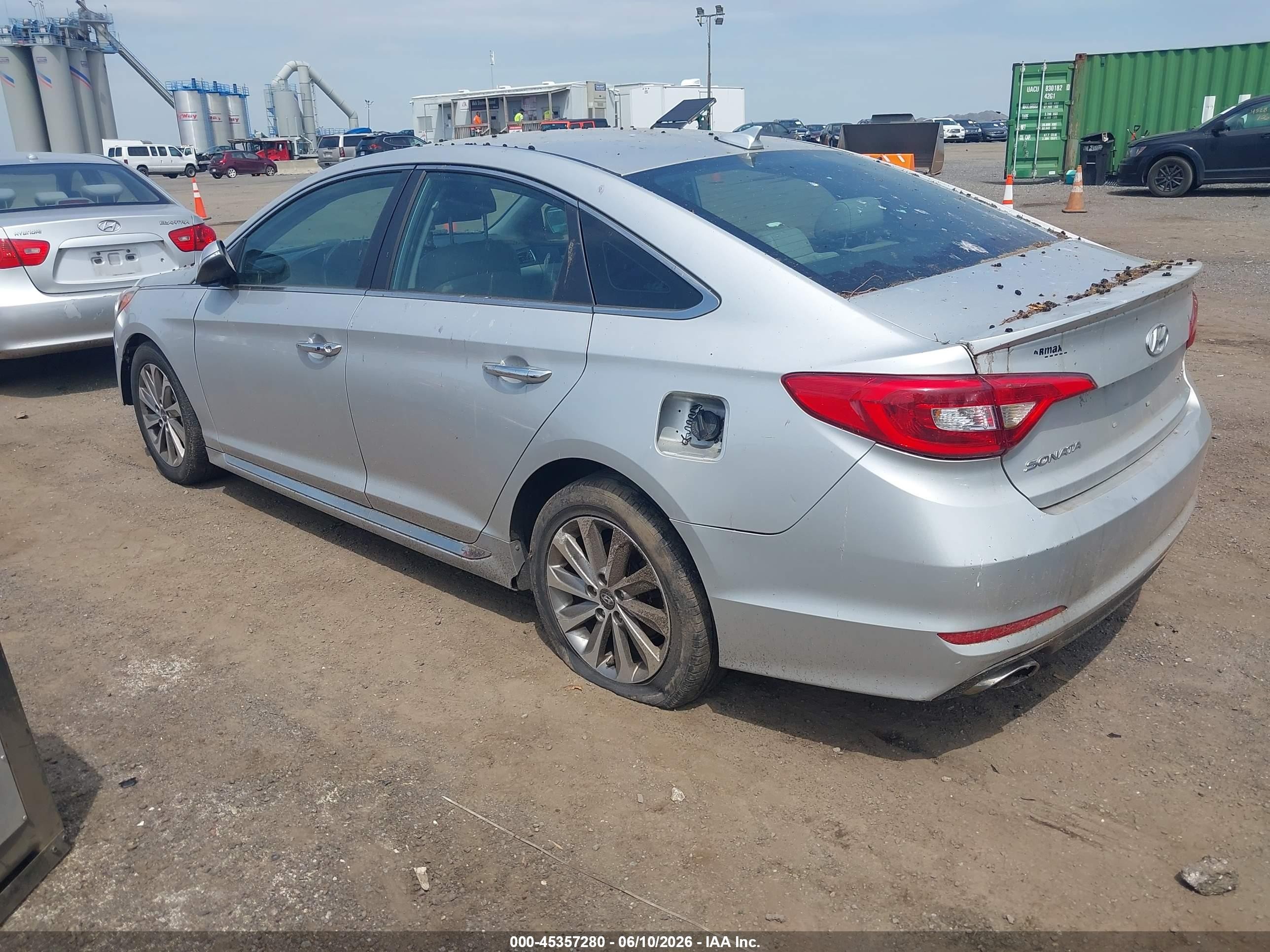 2015 Hyundai Sonata Sport Silver vin: 5NPE34AF3FH252280