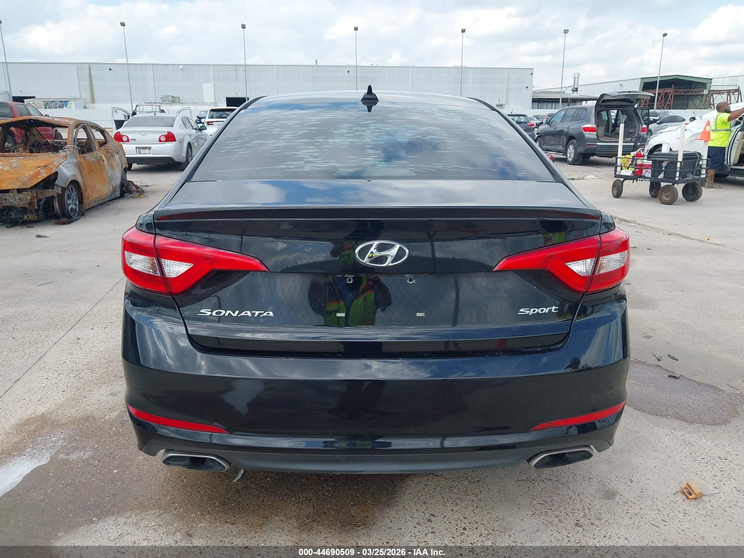 2016 Hyundai Sonata Sport Black vin: 5NPE34AF3GH409338