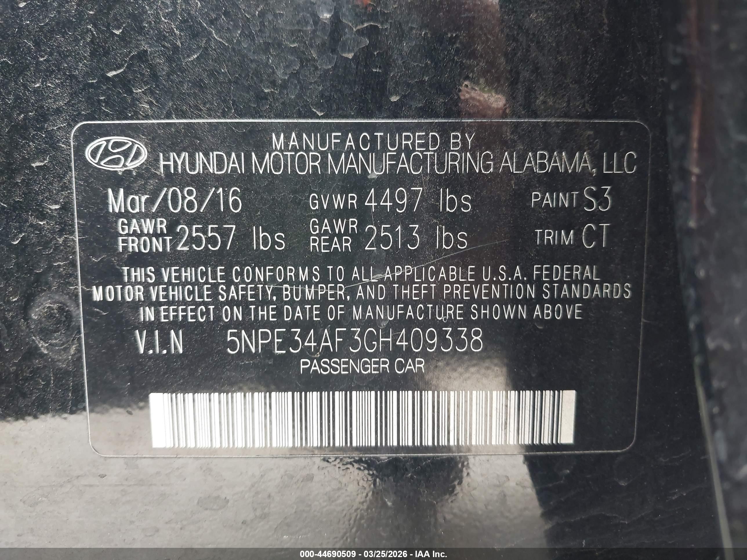 2016 Hyundai Sonata Sport Black vin: 5NPE34AF3GH409338