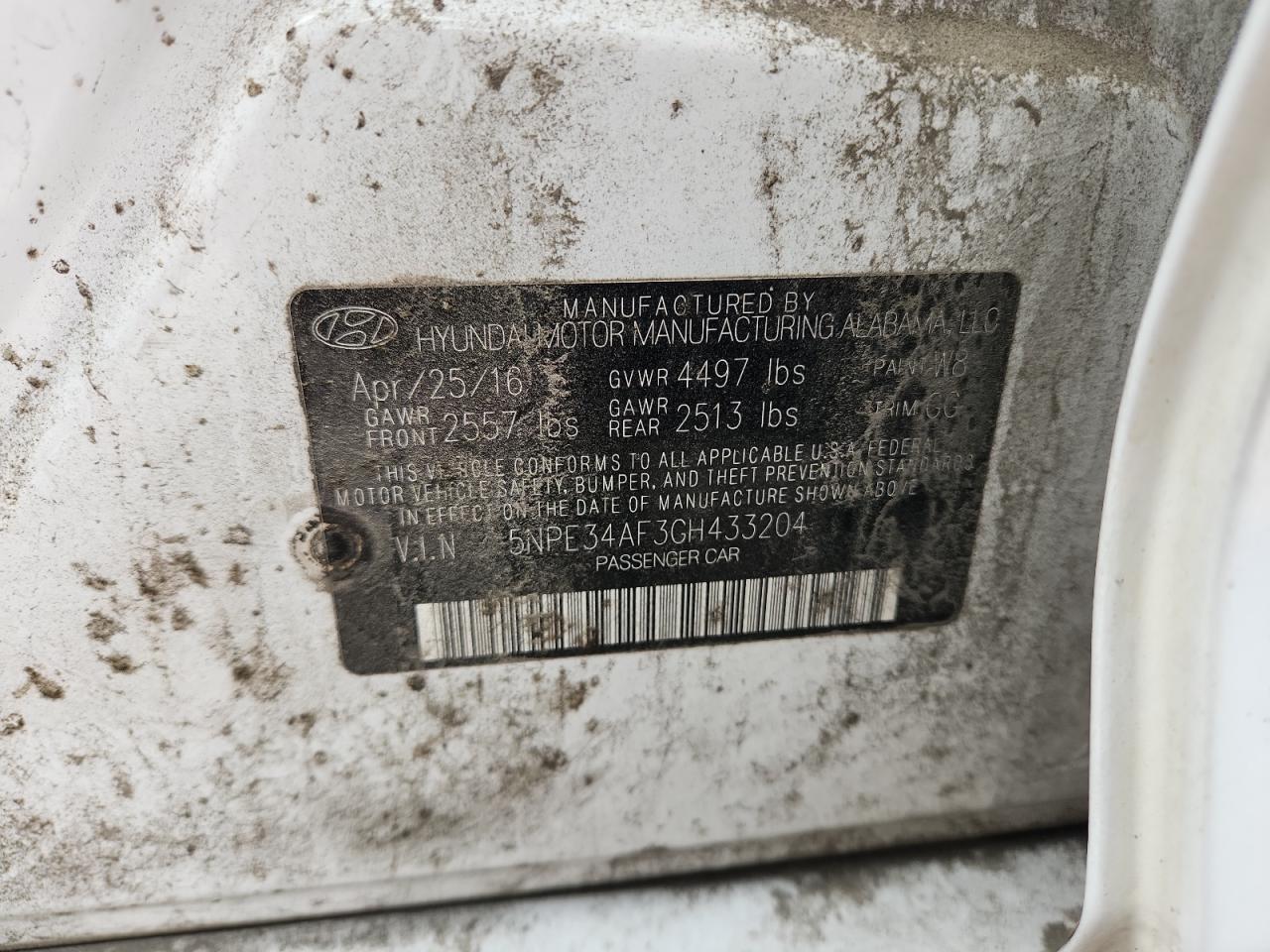 2000 Hyun Elantra White vin: 5NPE34AF3GH433204