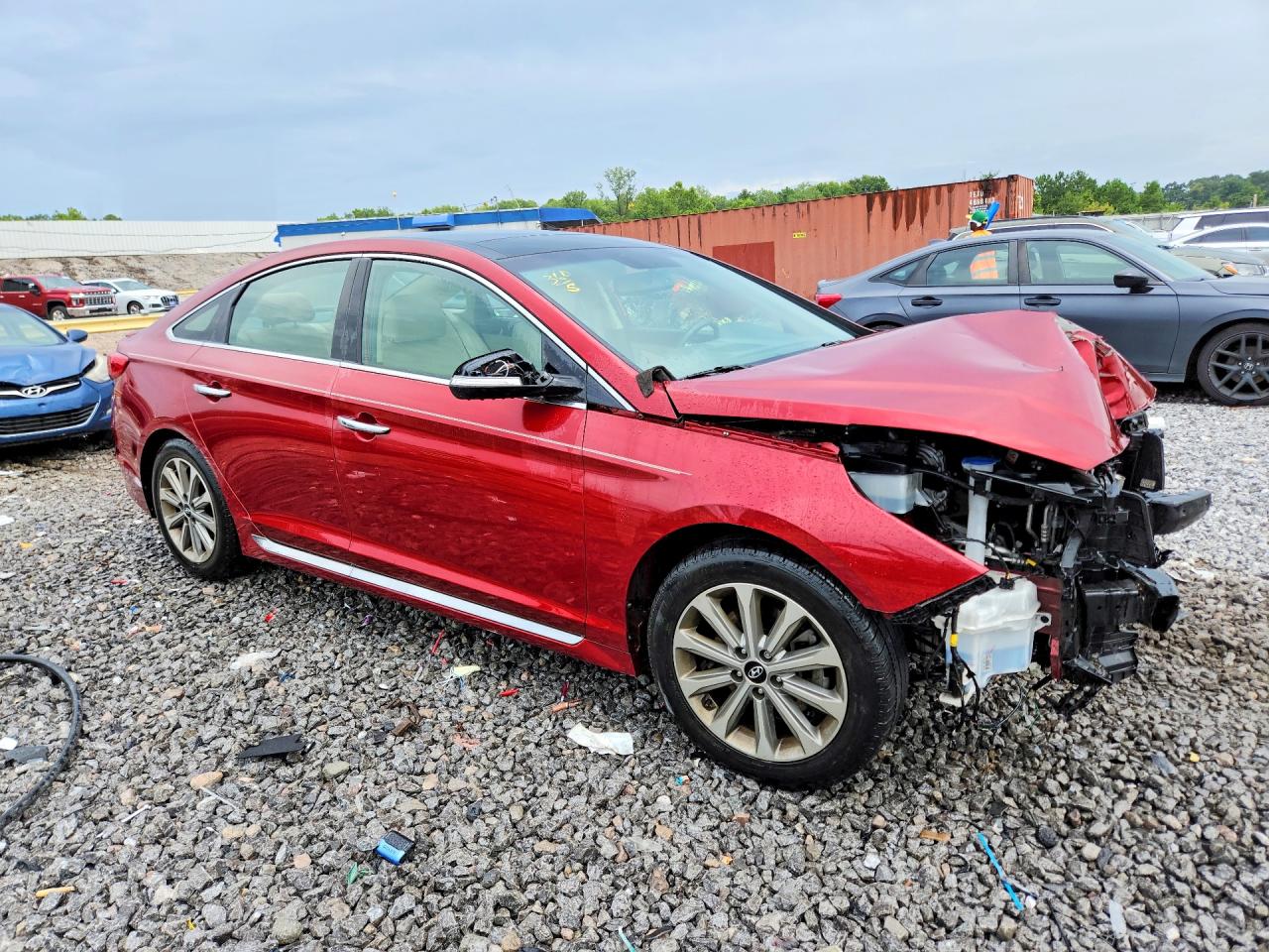 2016 Hyundai Sonata Limited Красный vin: 5NPE34AF3GH433736