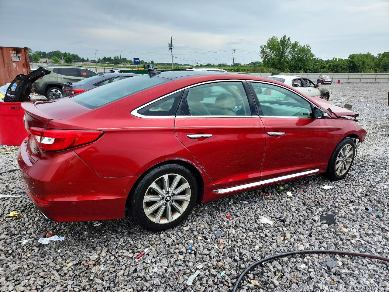 2016 Hyundai Sonata Limited Красный vin: 5NPE34AF3GH433736