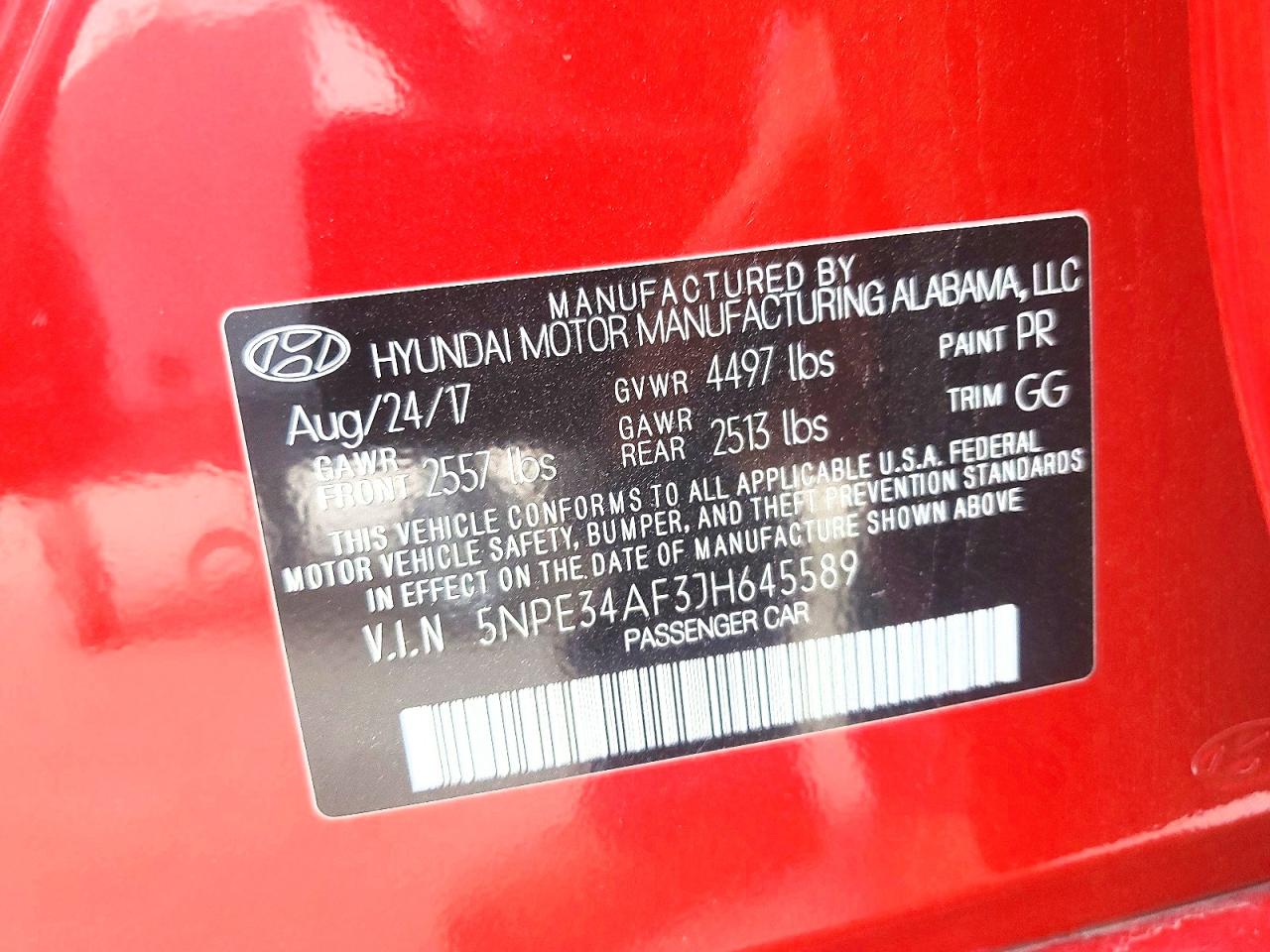 2018 Hyundai Sonata Sel Burgundy vin: 5NPE34AF3JH645589