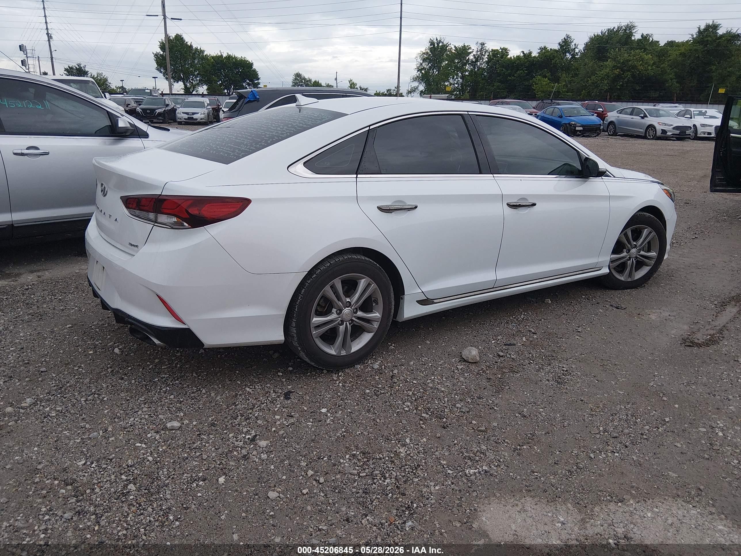 2018 Hyundai Sonata Sport+ White vin: 5NPE34AF3JH728391