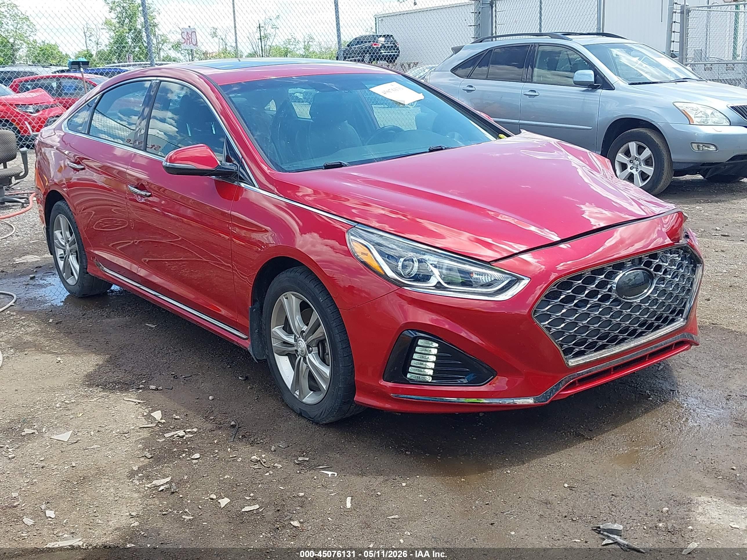 2019 Hyundai Sonata Sport Red vin: 5NPE34AF3KH755754
