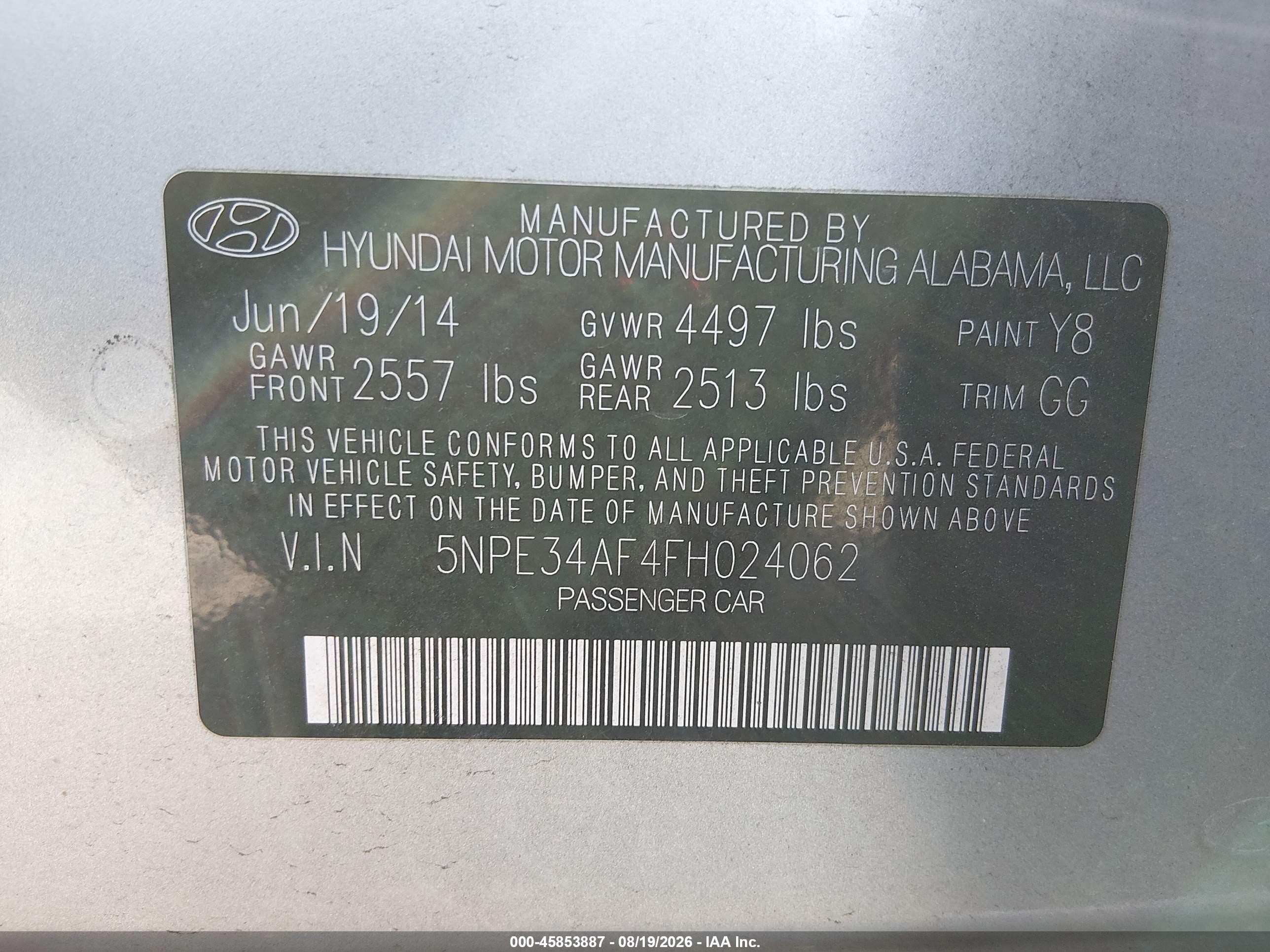 2015 Hyundai Sonata Limited Серебряный vin: 5NPE34AF4FH024062