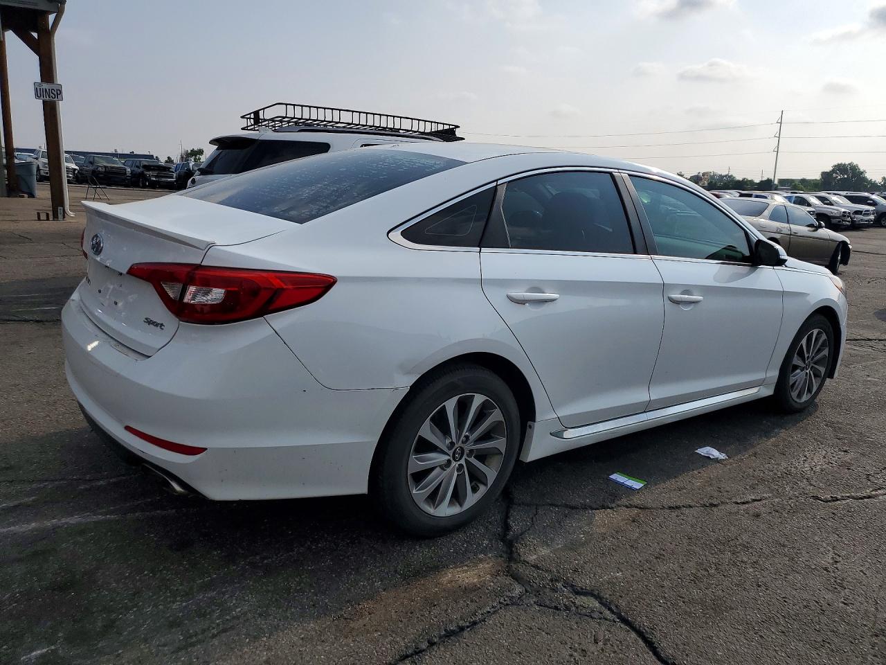 2015 Hyundai Sonata Sport White vin: 5NPE34AF4FH027611