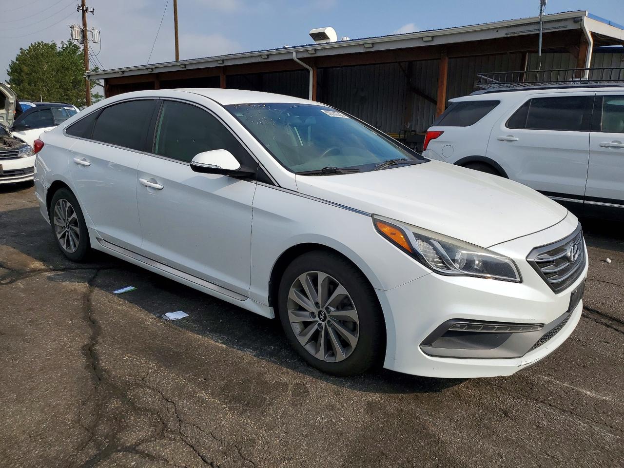 2015 Hyundai Sonata Sport White vin: 5NPE34AF4FH027611