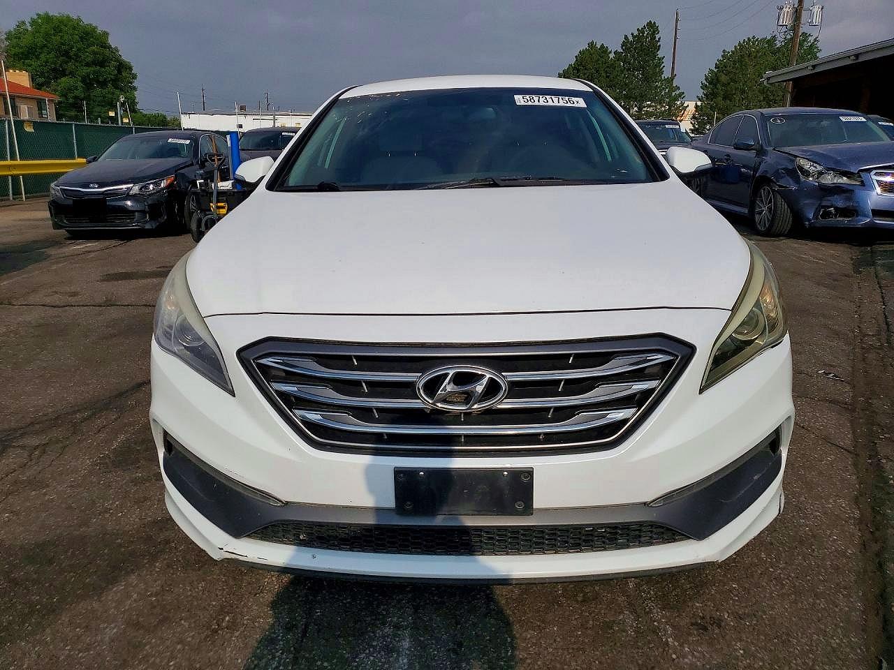 2015 Hyundai Sonata Sport White vin: 5NPE34AF4FH027611