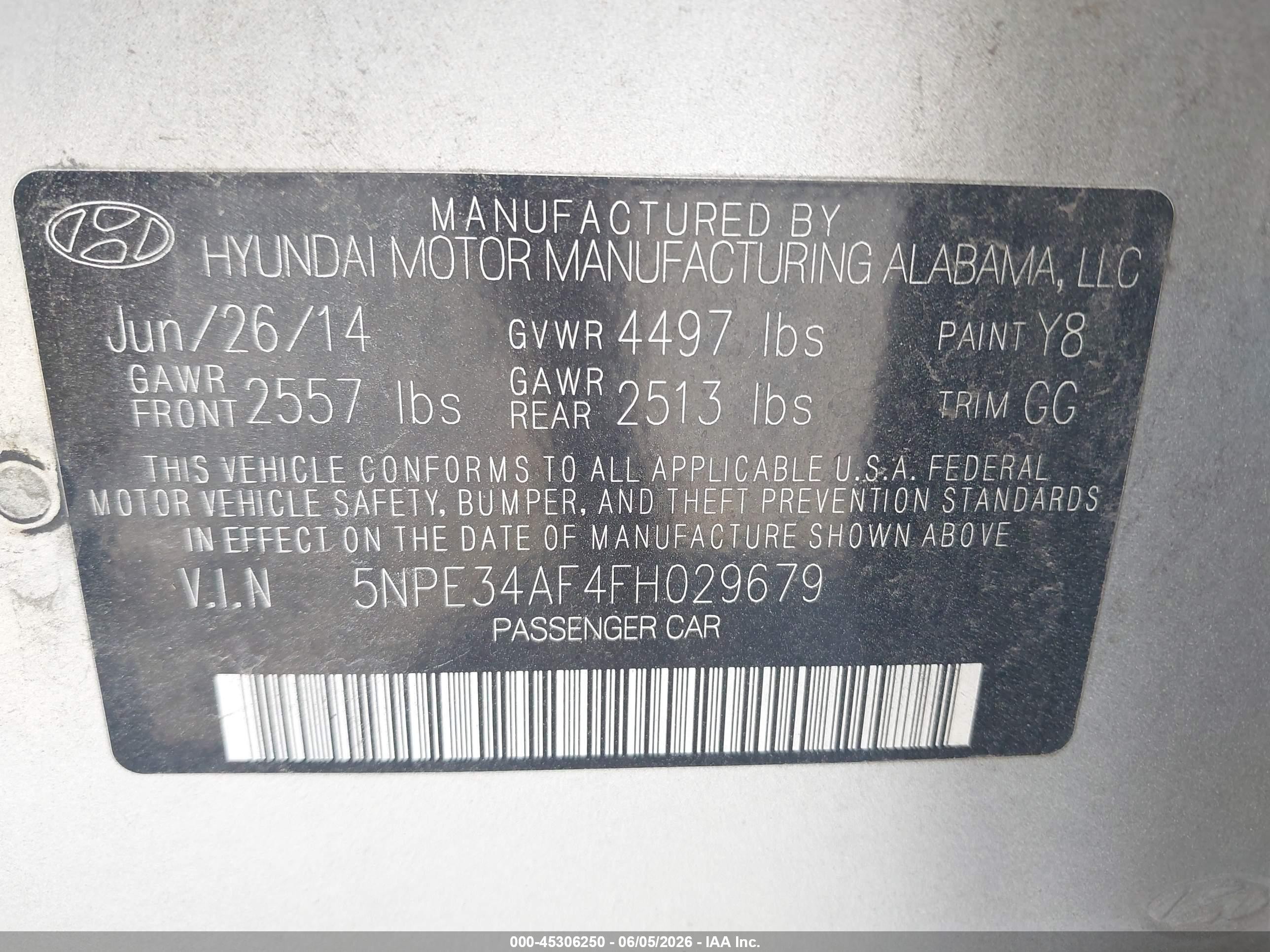 2015 Hyundai Sonata Limited Silver vin: 5NPE34AF4FH029679