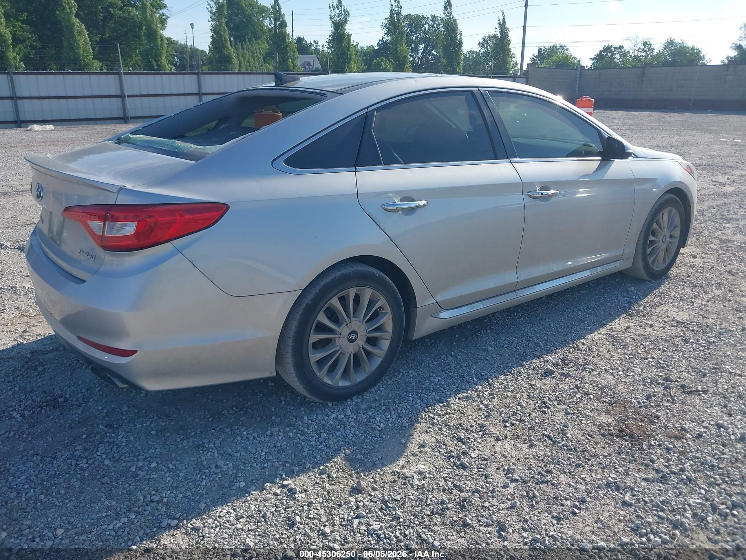 2015 Hyundai Sonata Limited Silver vin: 5NPE34AF4FH029679