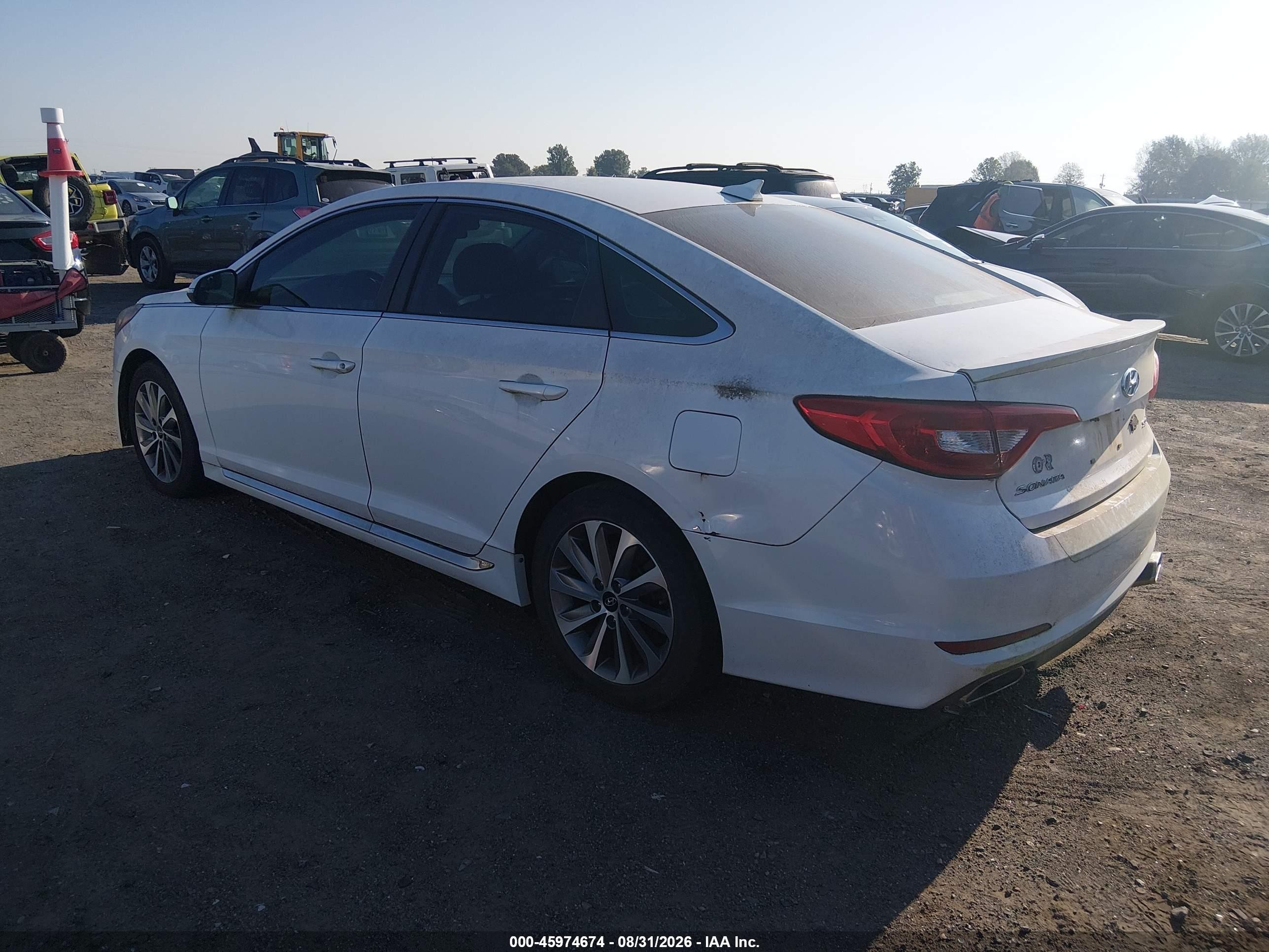 2015 Hyundai Sonata Sport White vin: 5NPE34AF4FH031724