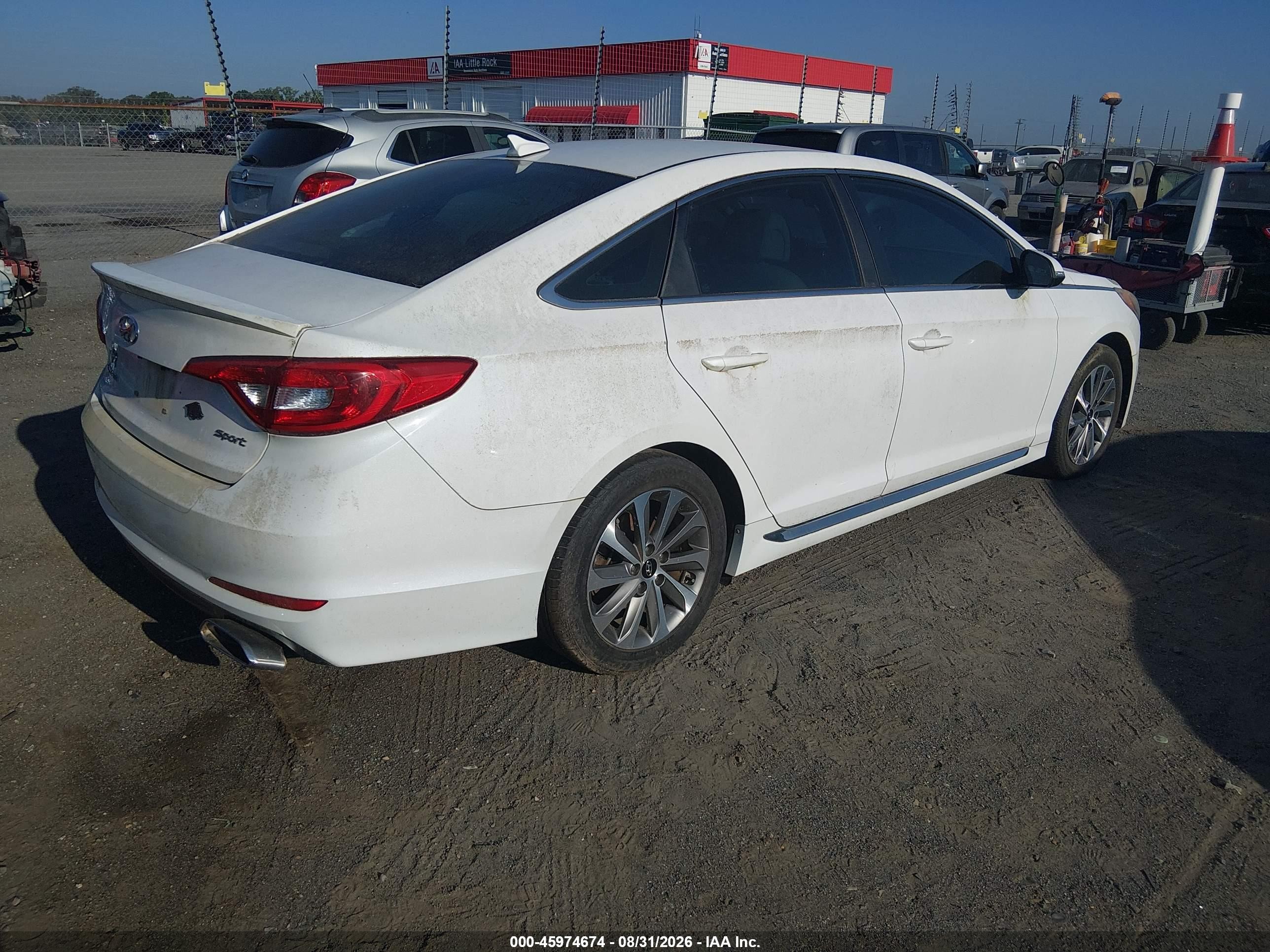 2015 Hyundai Sonata Sport White vin: 5NPE34AF4FH031724